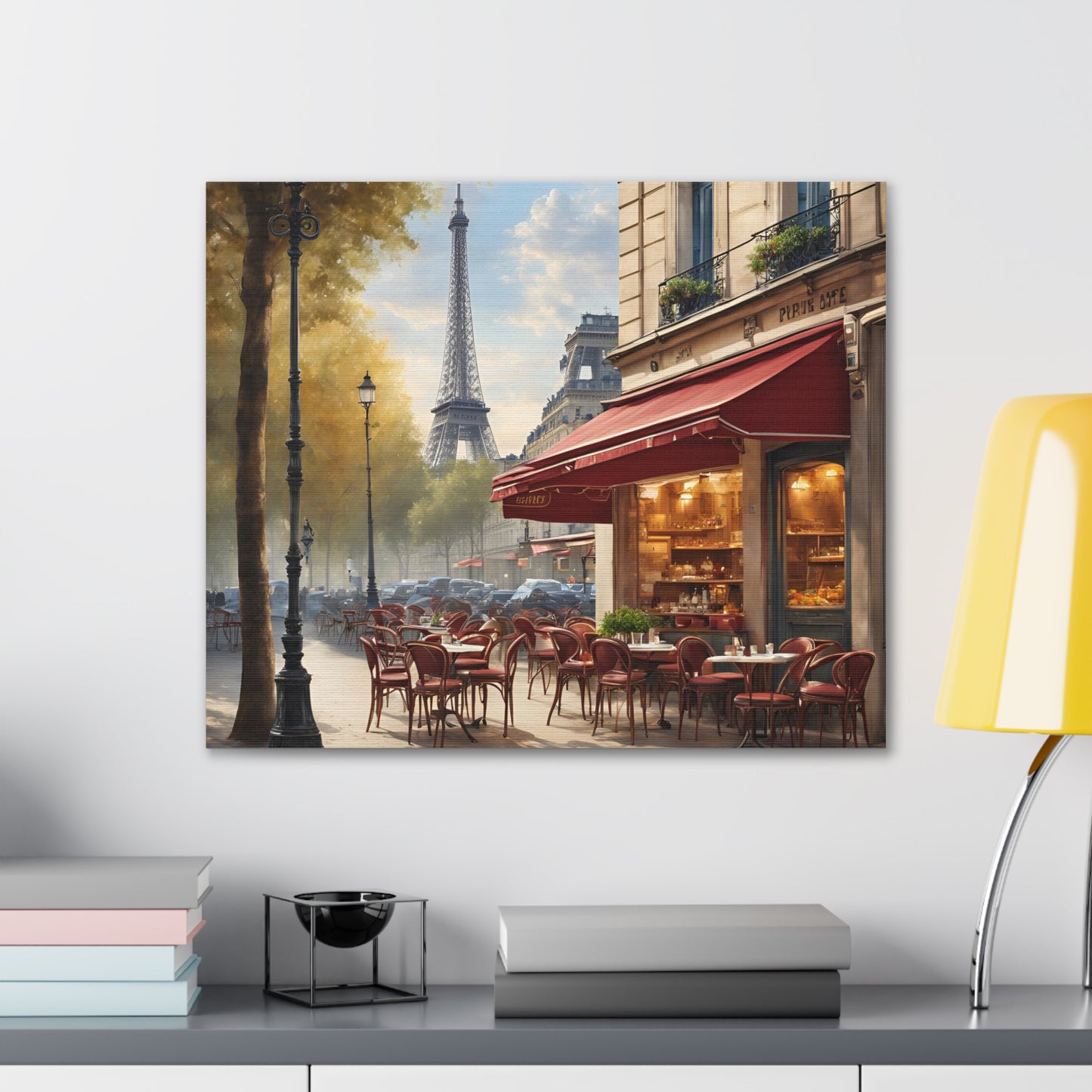 Parisian Café Canvas Gallery Wrap - Scenic Wall Decor for Home & Office