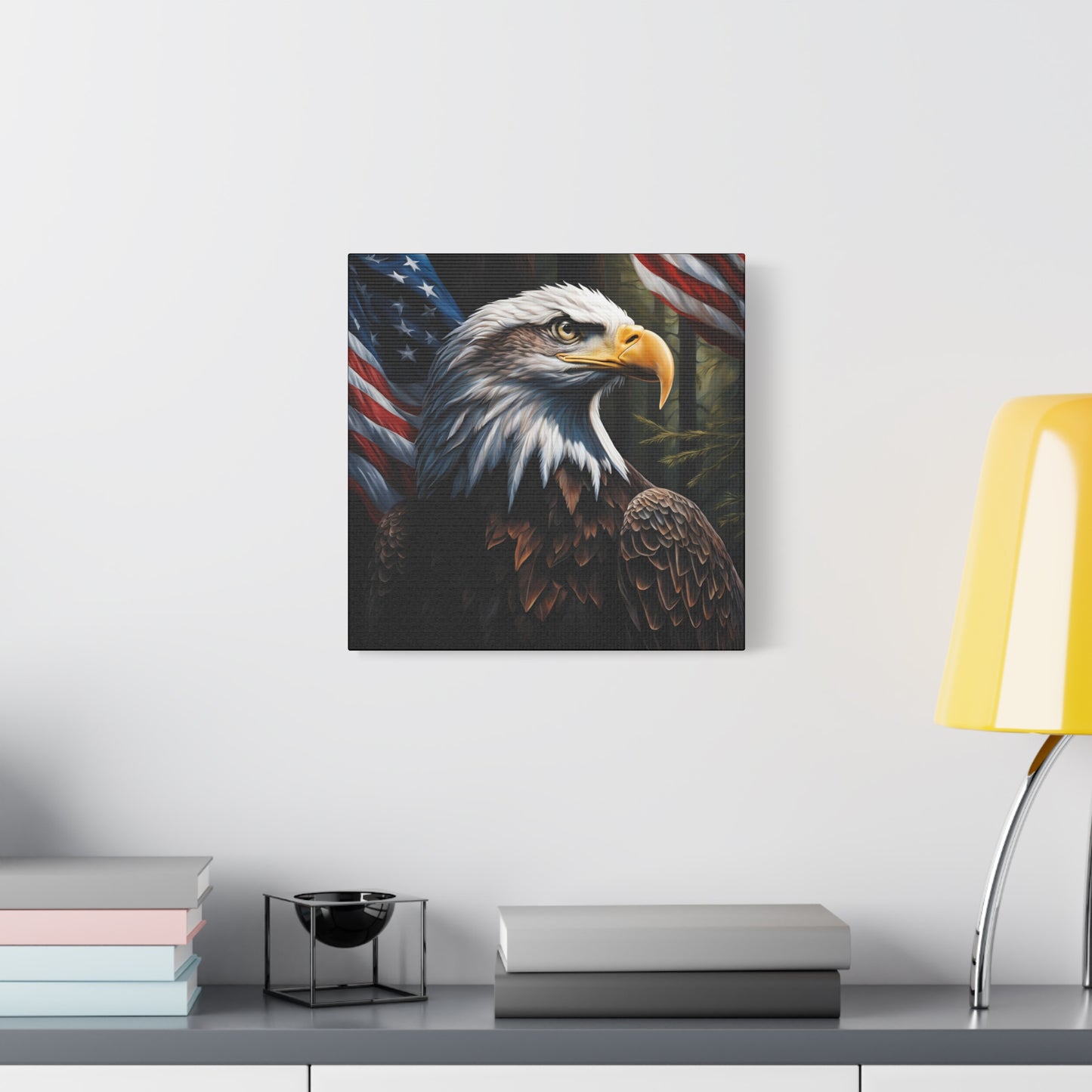 Patriotic Eagle Canvas Wall Art – Inspiring American Pride Home Decor