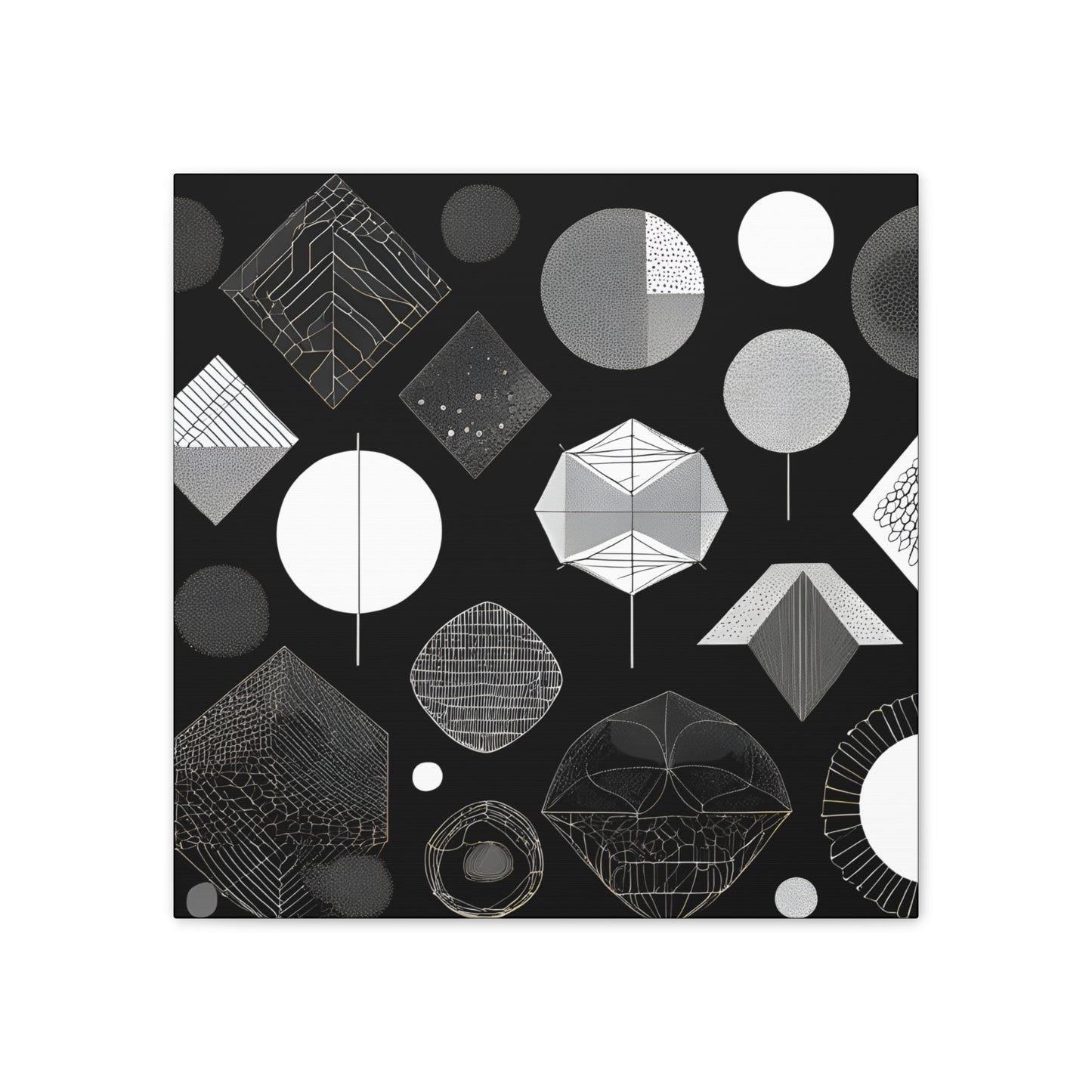 Modern Geometric Wall Art Canvas - Black and White Design for Home Decor Abstract Wall Art