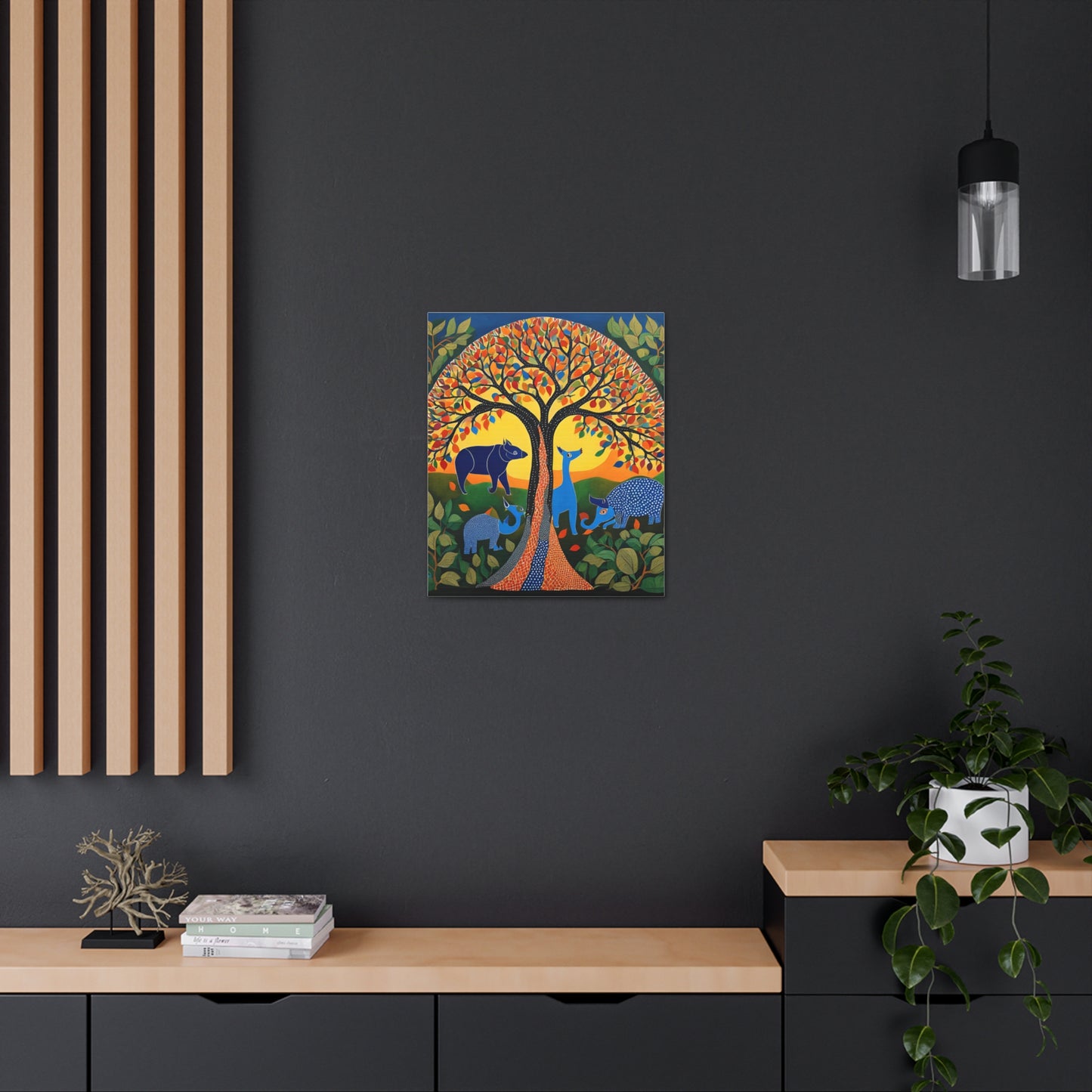 Vibrant Animal Canvas Gallery Wrap - Colorful Wildlife Art for Nature Lovers