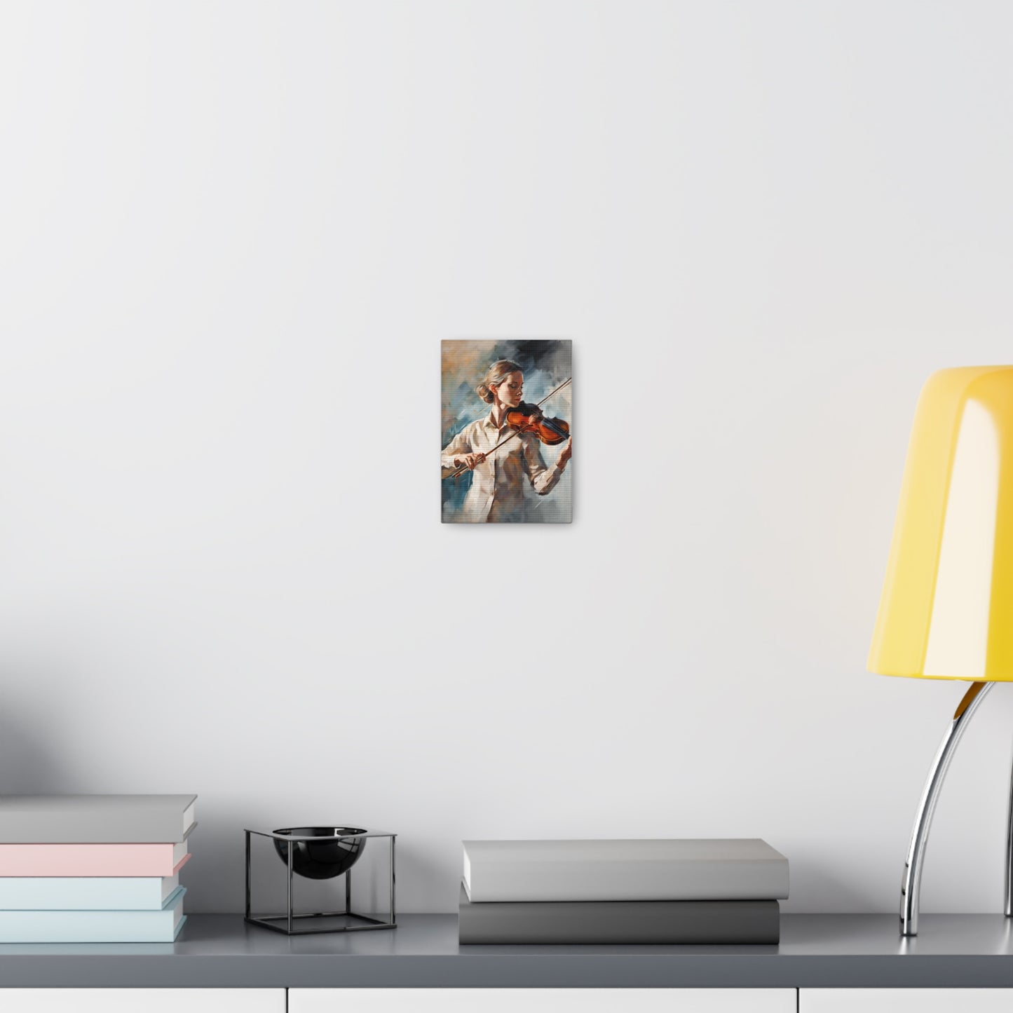 A Musician Playing a Violin Canvas Gallery Wrap - Perfect Wall Art for Music Lovers