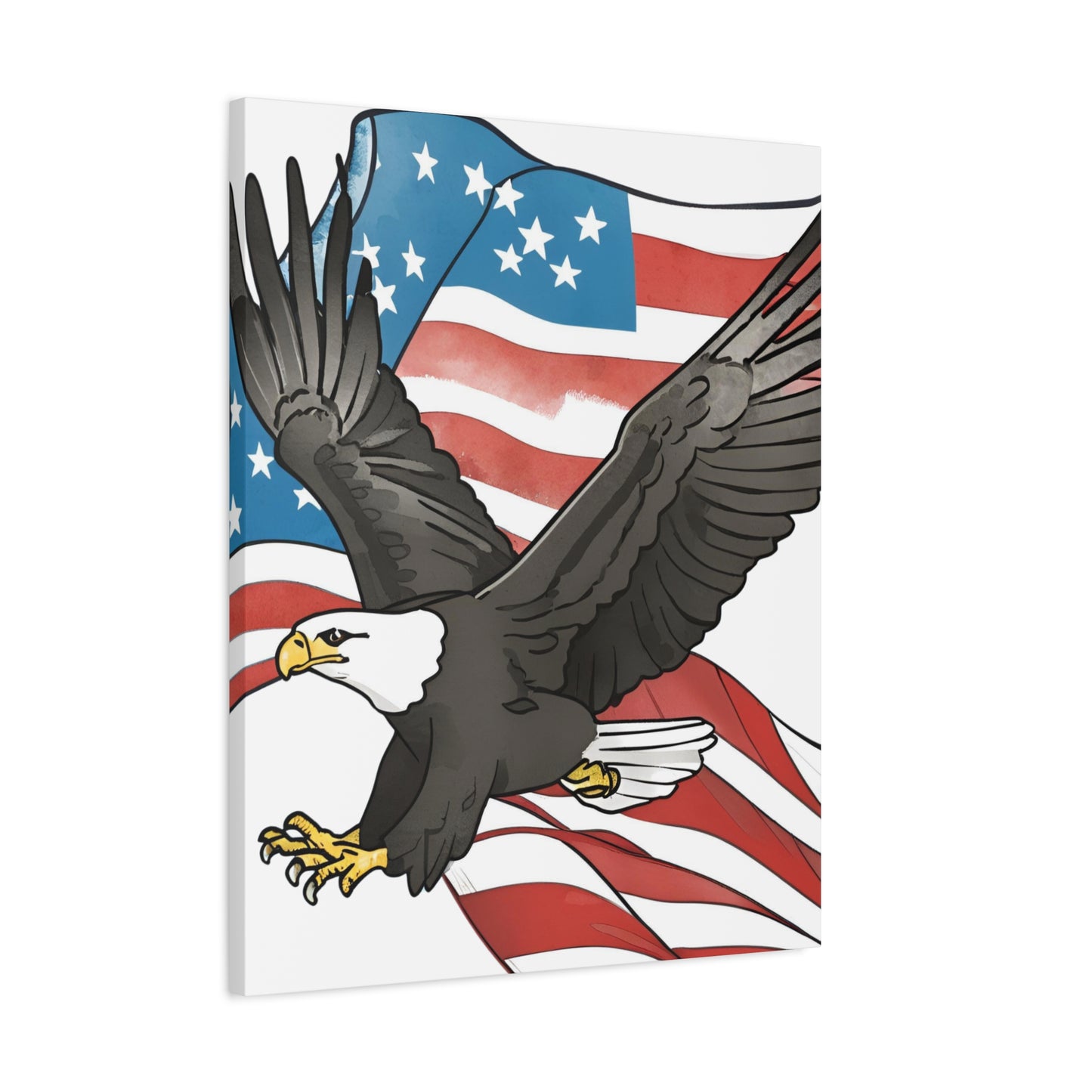 Patriotic Eagle Canvas Wall Art