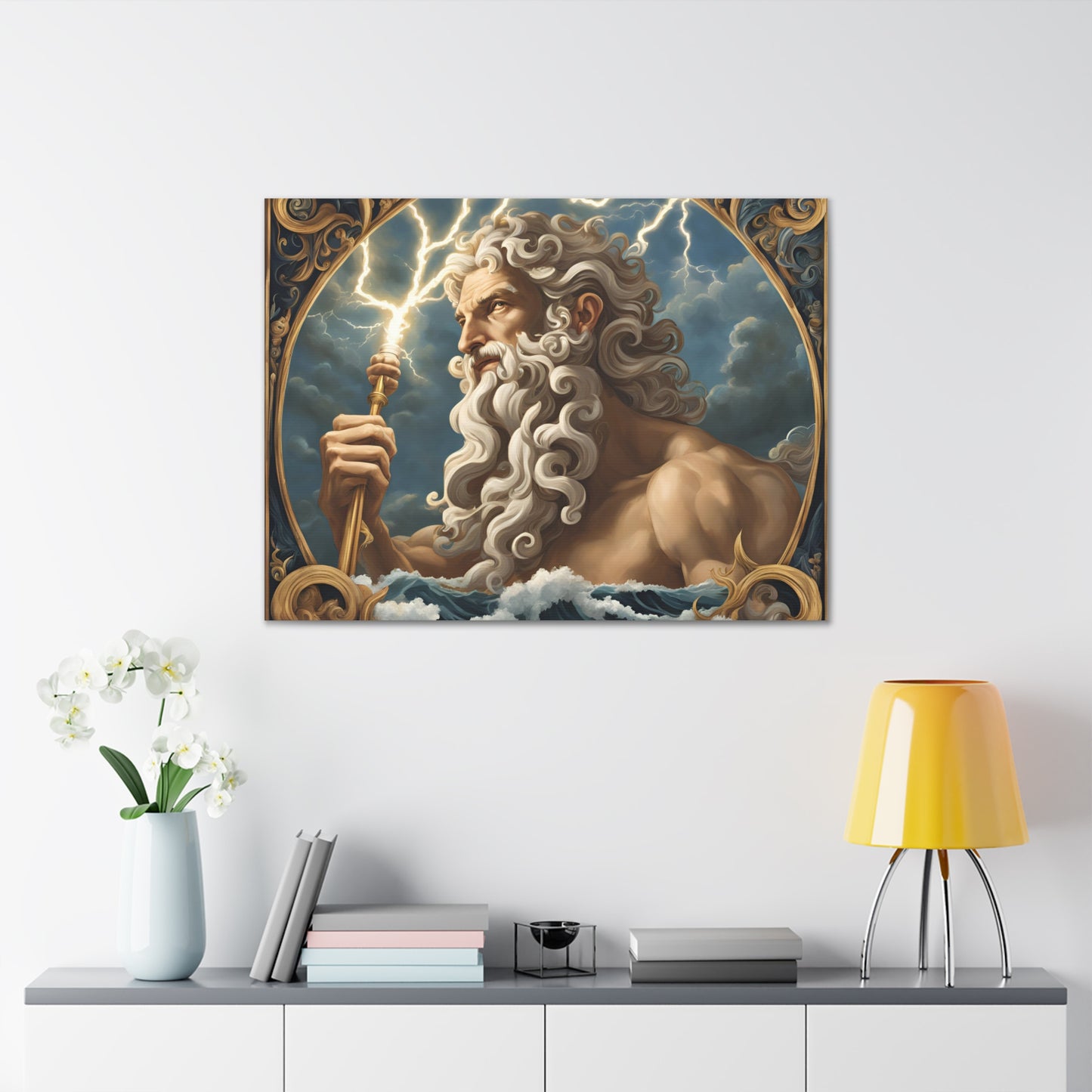 Mythical Zeus Canvas Gallery Wrap - Wall Art for Home Decor