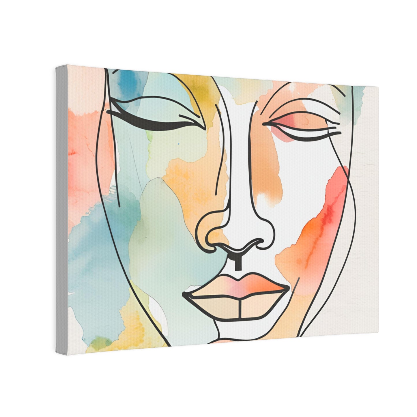 Artistic Canvas Photo Tile - Abstract Watercolor Face