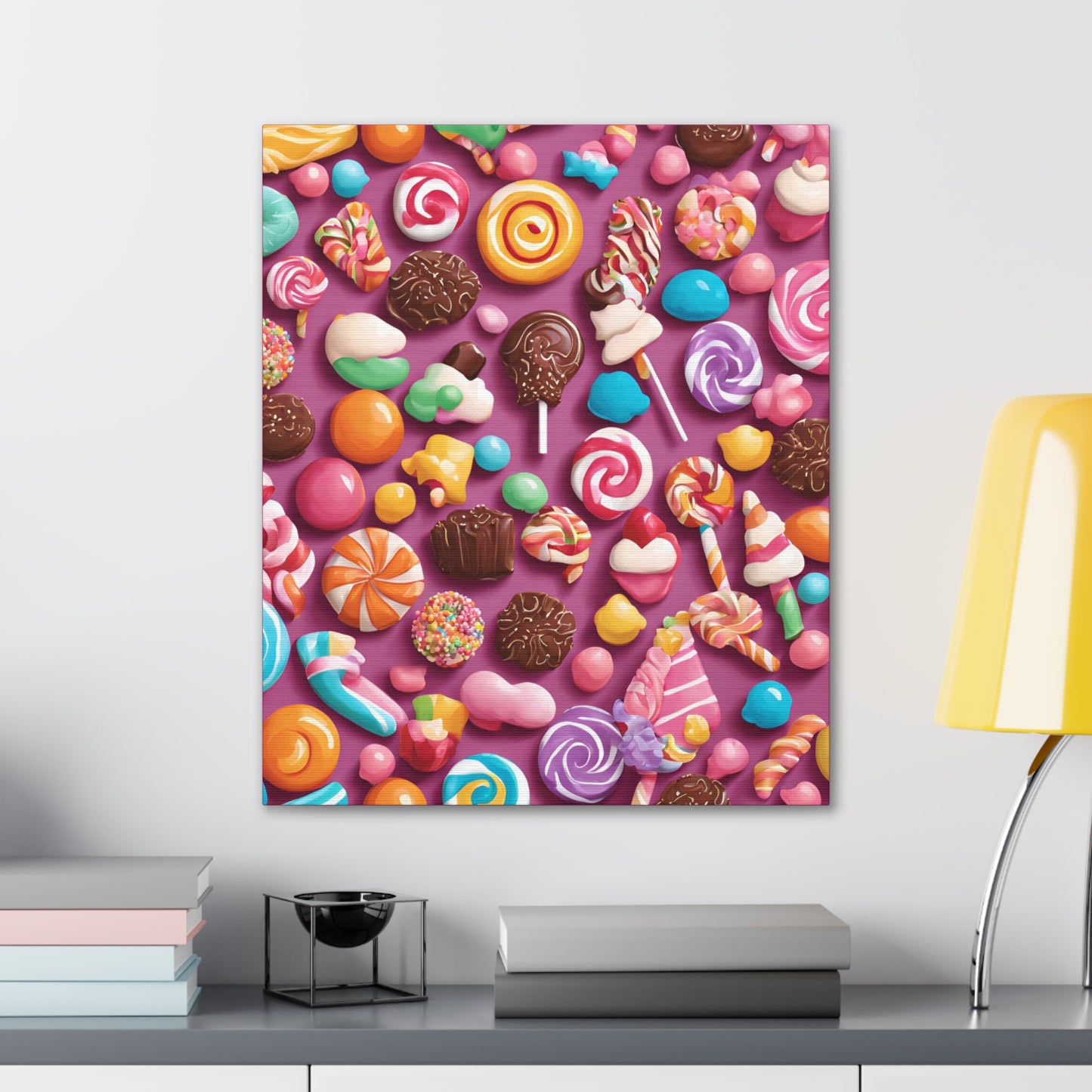 Canvas Gallery Wraps - Candy-Themed Sweet Treat Wall Art for Decor Lovers