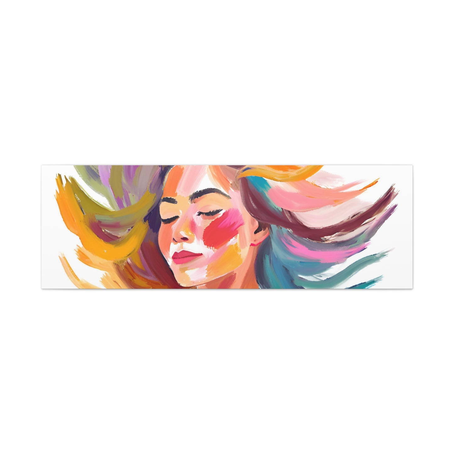 Colorful Abstract Canvas Wall Art - Feminine Beauty Design