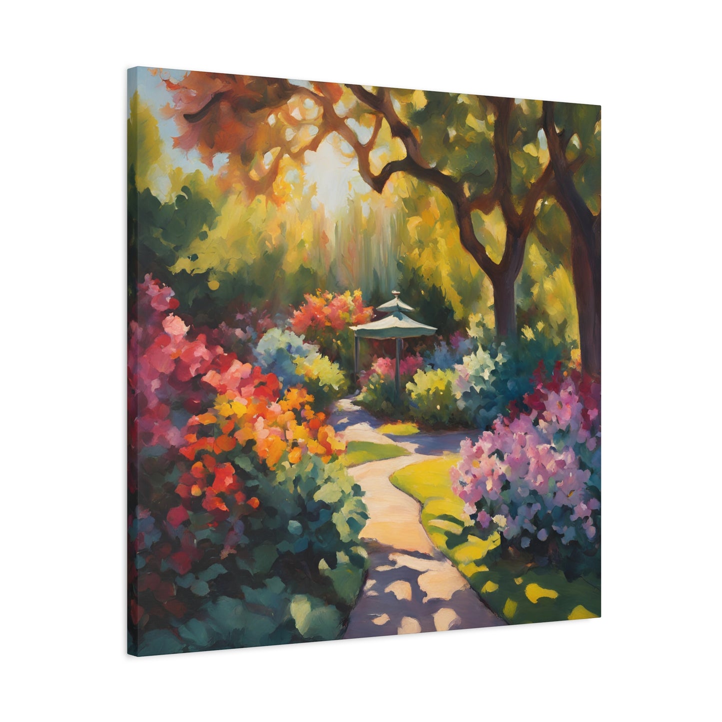 Vibrant Garden Path Canvas Artwork