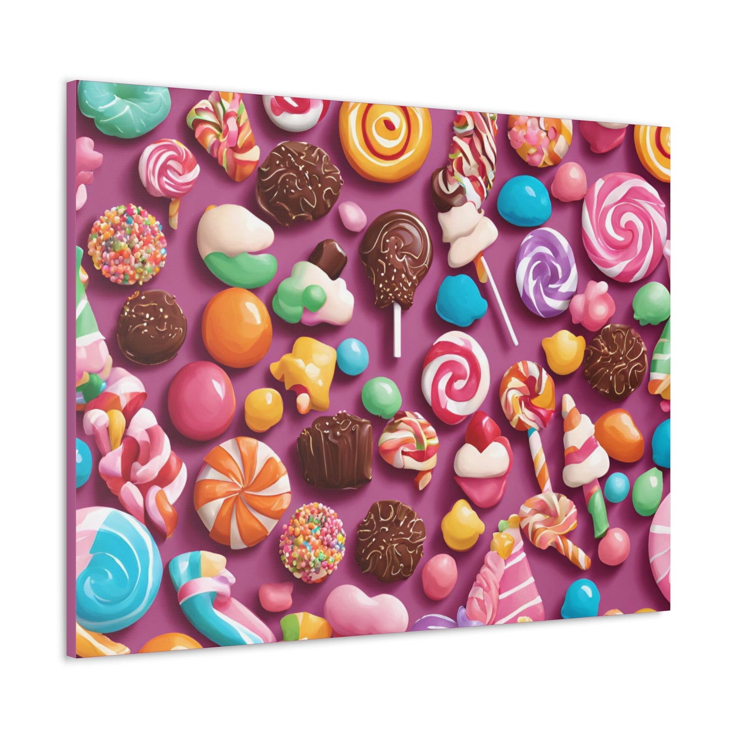 Canvas Gallery Wraps - Candy-Themed Sweet Treat Wall Art for Decor Lovers