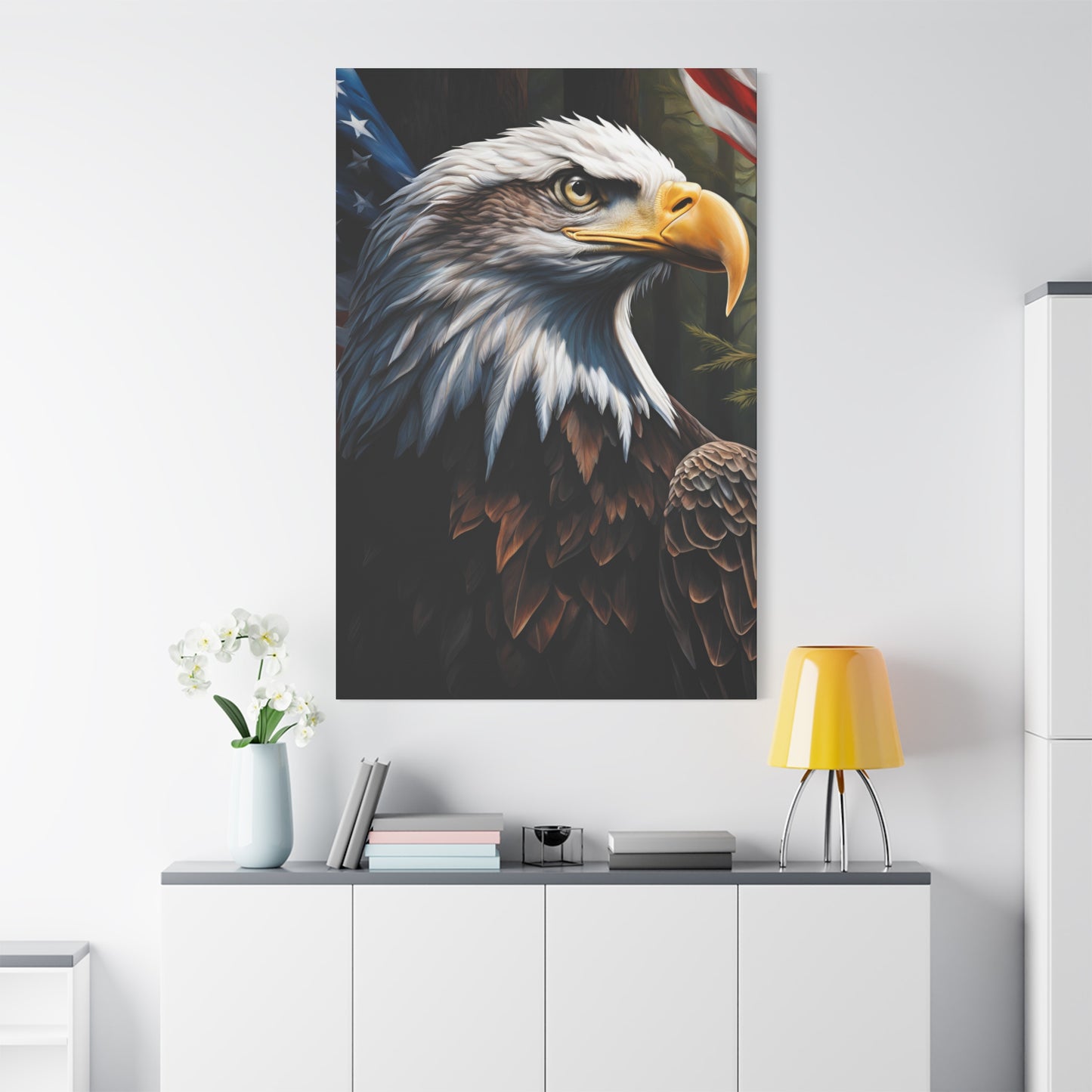 Patriotic Eagle Canvas Wall Art – Inspiring American Pride Home Decor