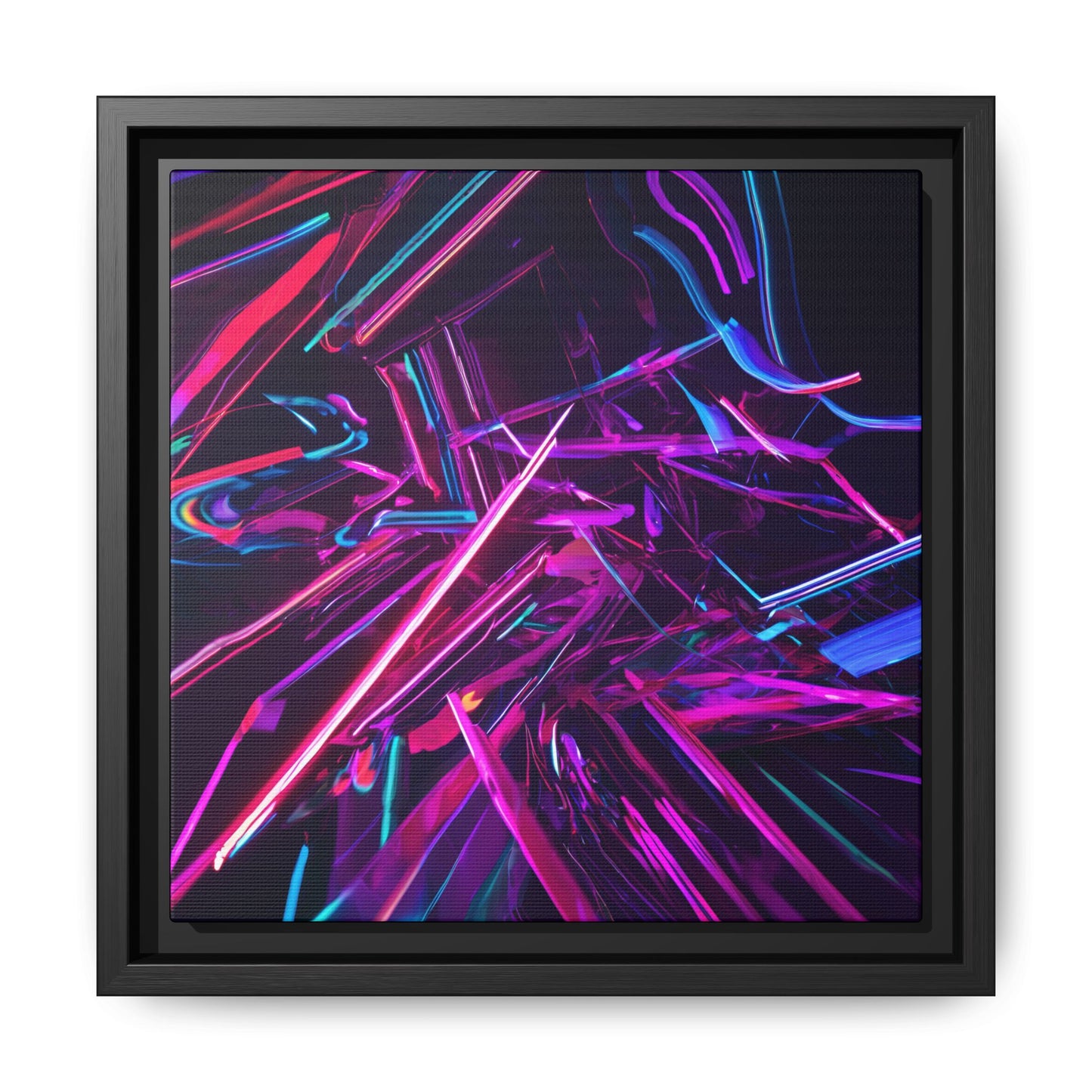 Vibrant Abstract Framed Canvas Art - Multi-Color Wall Decor