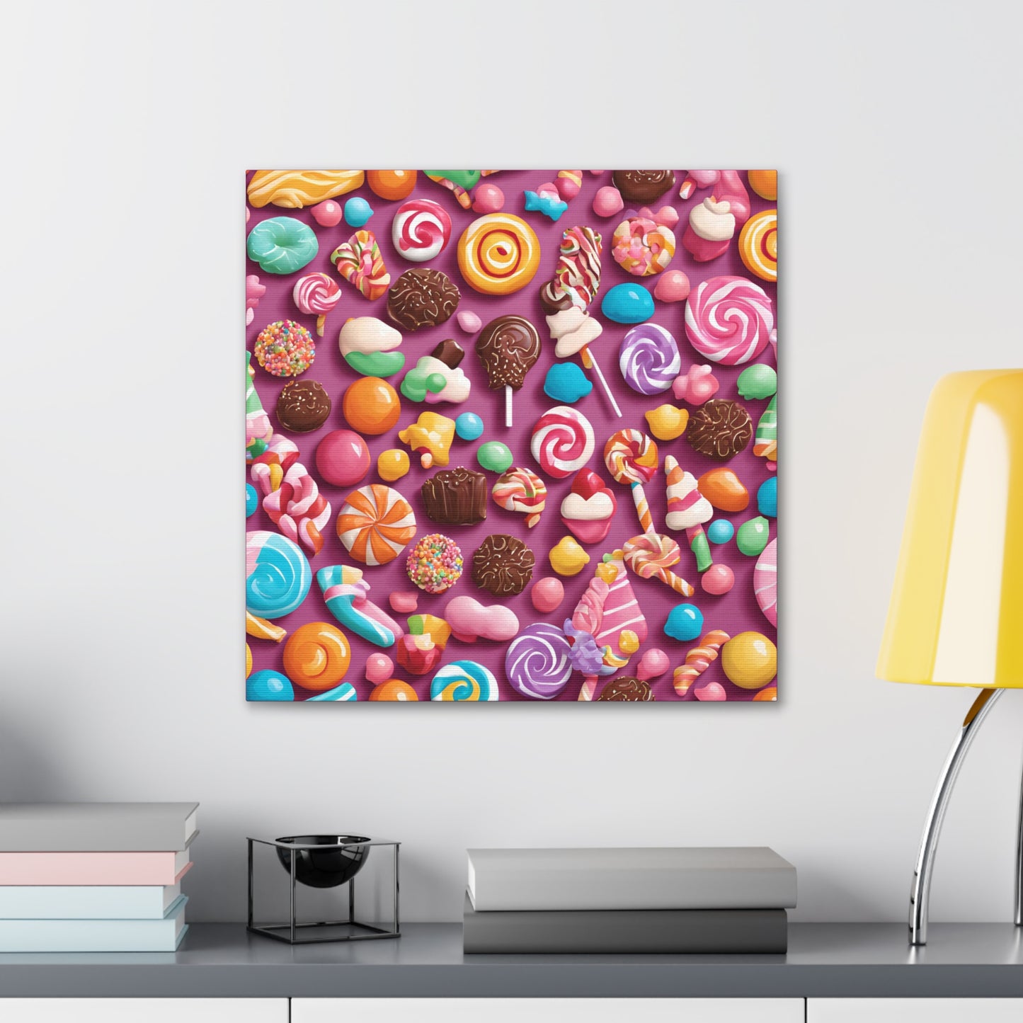 Canvas Gallery Wraps - Candy-Themed Sweet Treat Wall Art for Decor Lovers