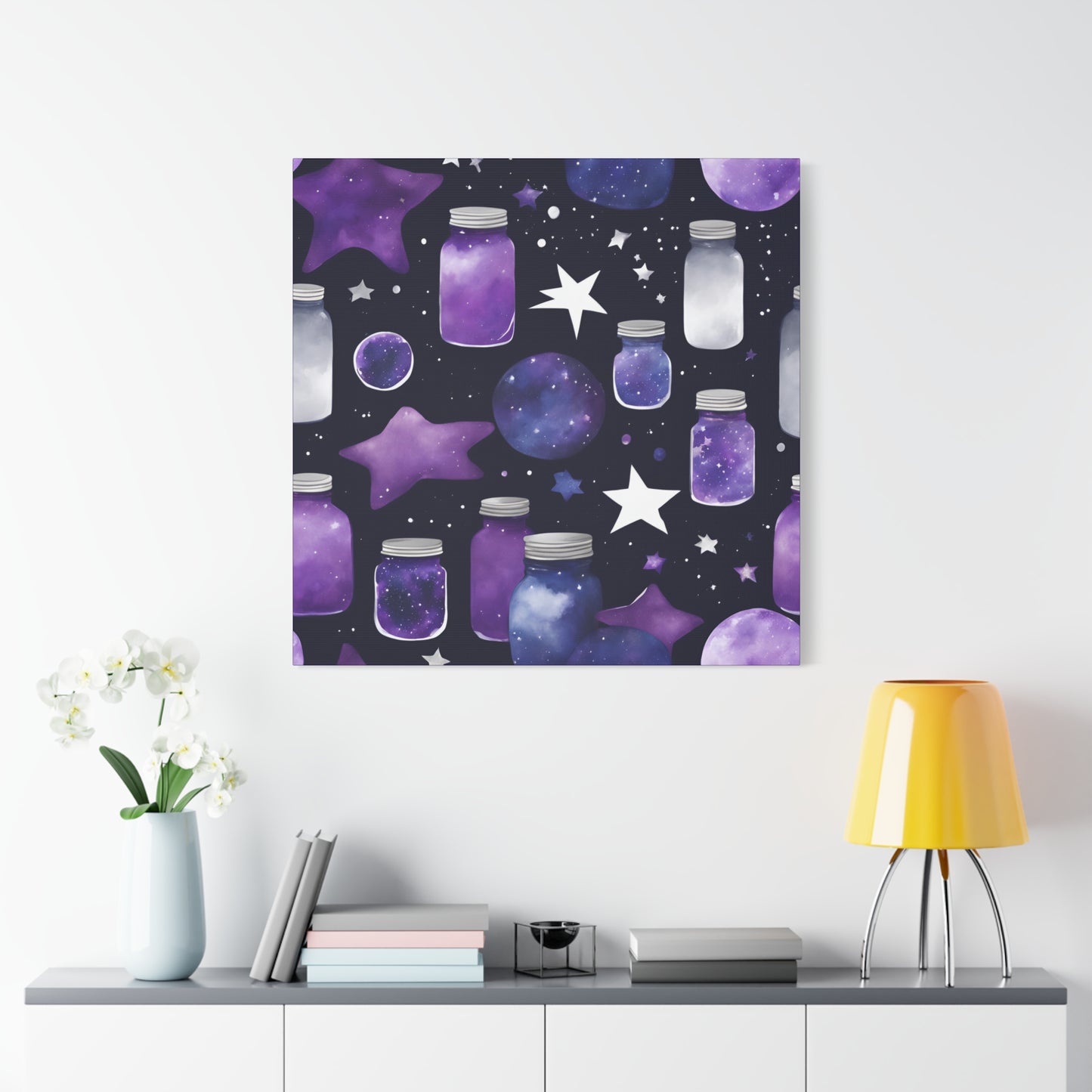 Dreamer's Cosmic Starry Night Canvas – Celestial Wall Art for Inspired Home Decor