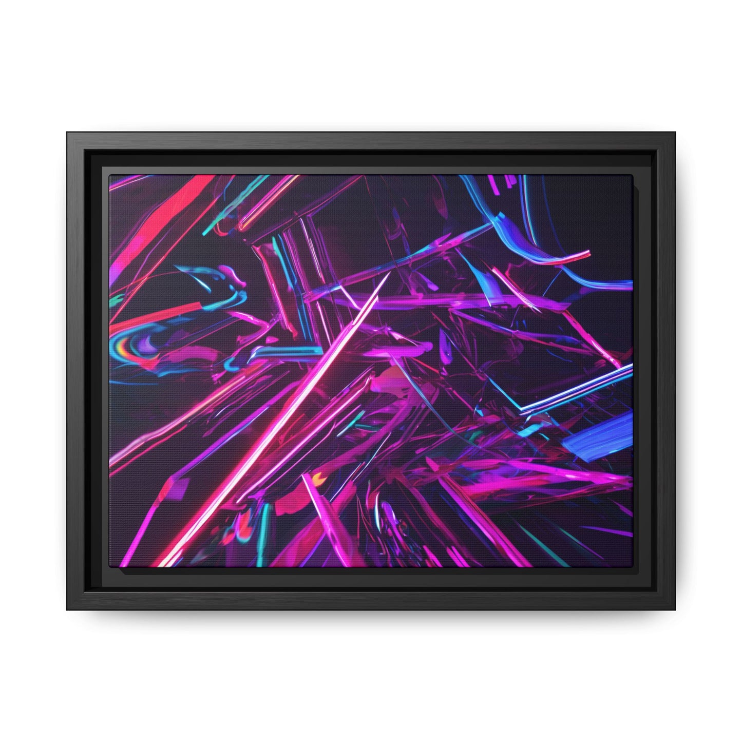 Vibrant Abstract Framed Canvas Art - Multi-Color Wall Decor