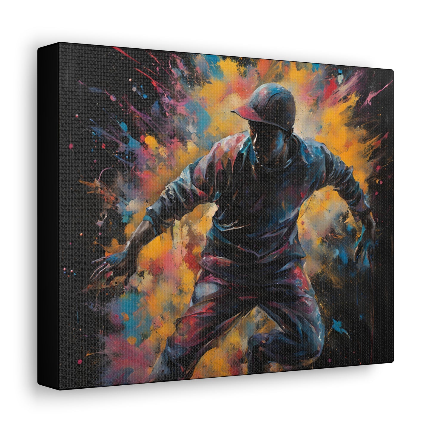 Canvas Wraps - Dynamic Street Performer Urban Art Design