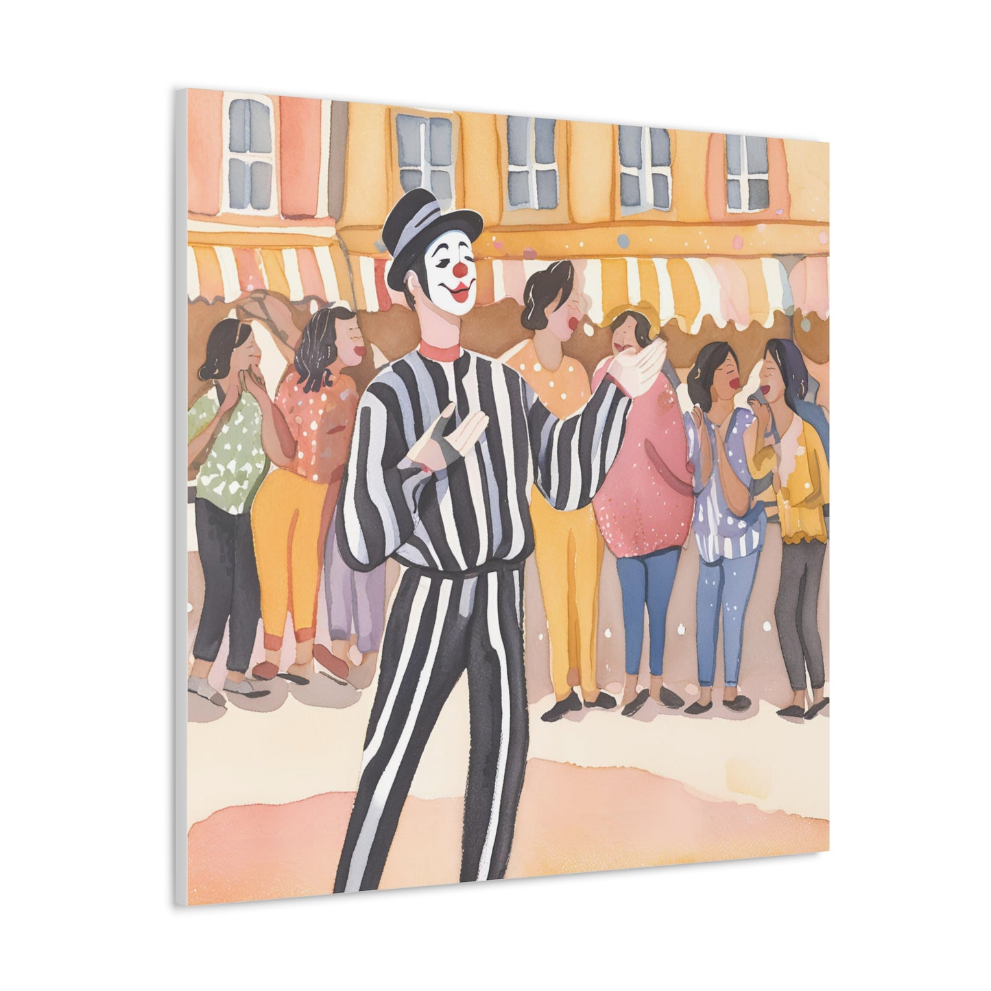 Street Performer Canvas Gallery Wrap – Playful Wall Art for Home Decor