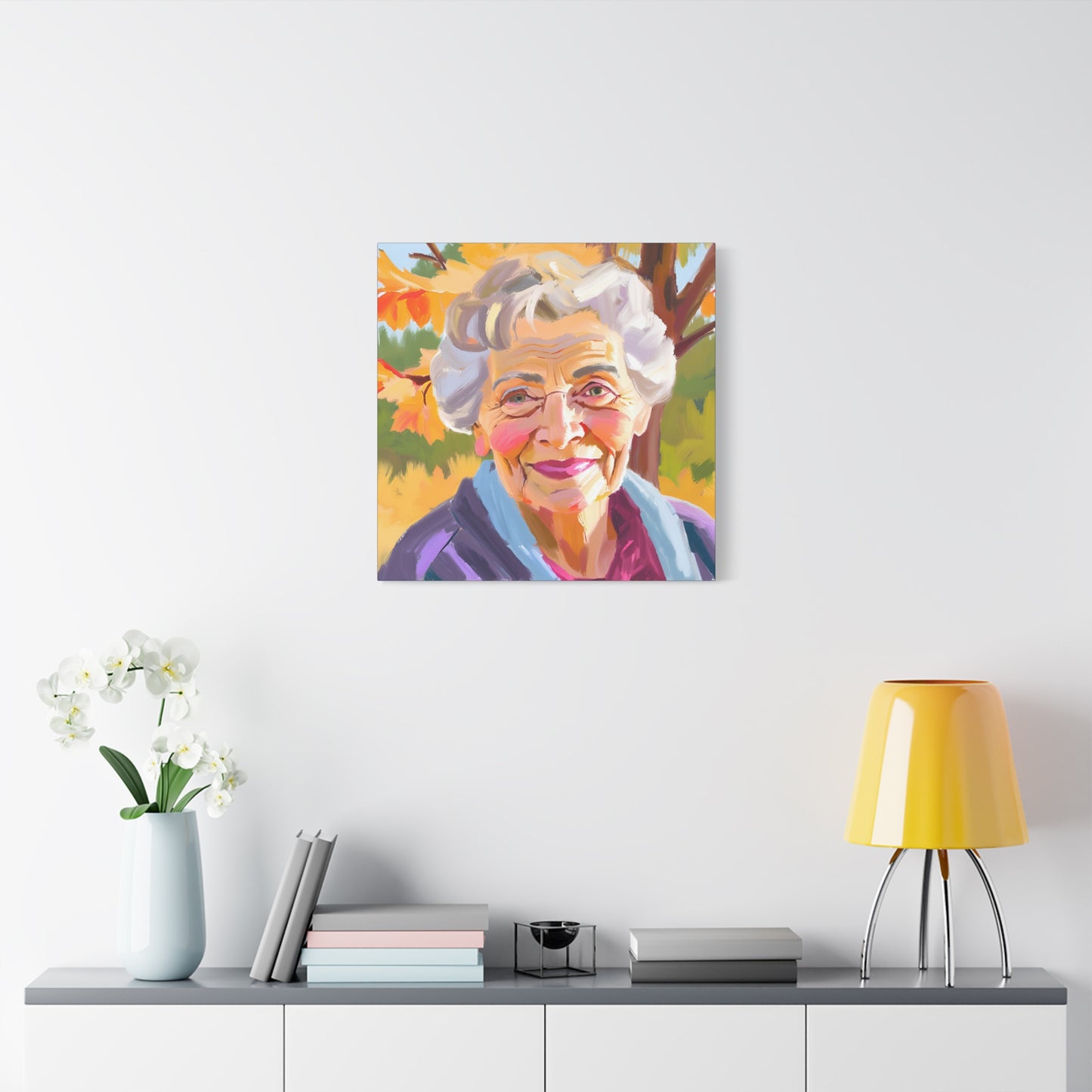 Inspirational Grandma Canvas Art - 12x12" Stretched Wall Decor for Family Love