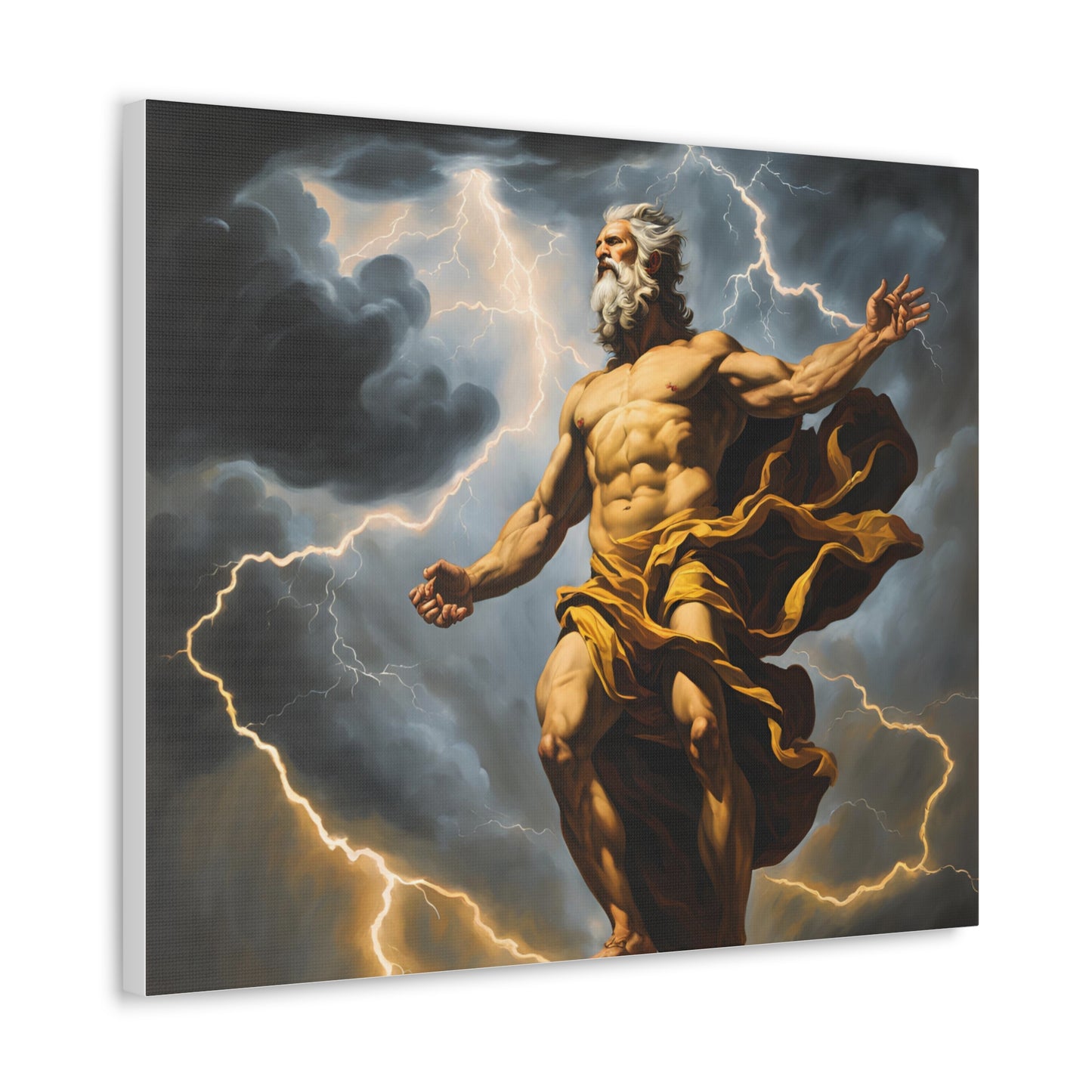 Zeus Canvas Gallery Wrap - Mythical Art Print for Home Decor