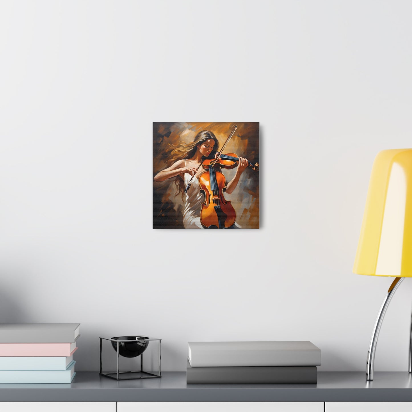 Elegant Violinist Canvas Gallery Wrap - Musical Art for Home Decor