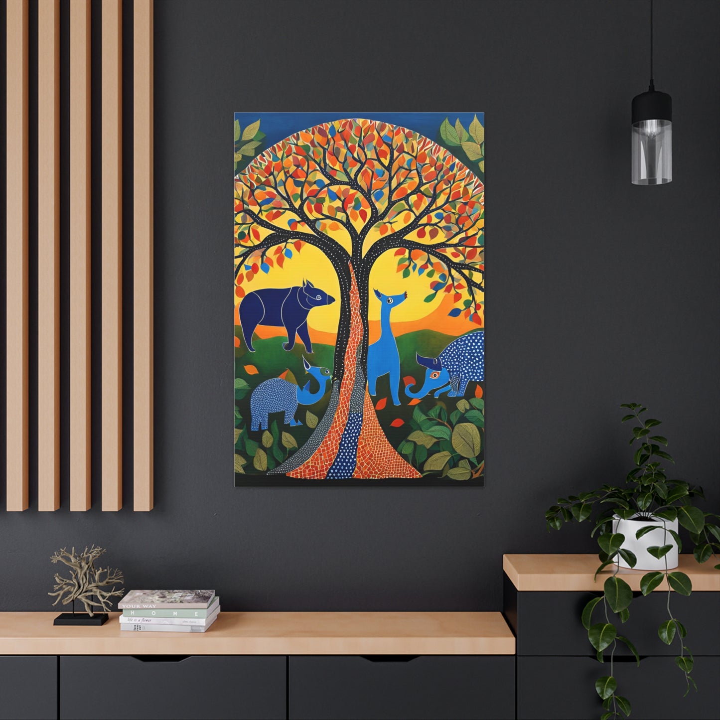 Vibrant Animal Canvas Gallery Wrap - Colorful Wildlife Art for Nature Lovers