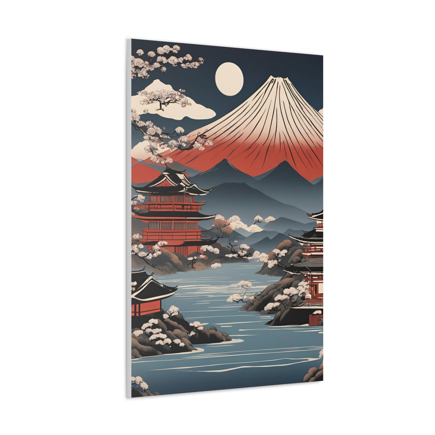 Japanese Mountain Canvas Gallery Wraps - Scenic Home Wall Art for Nature Lovers | Japanese Ukiyo-e