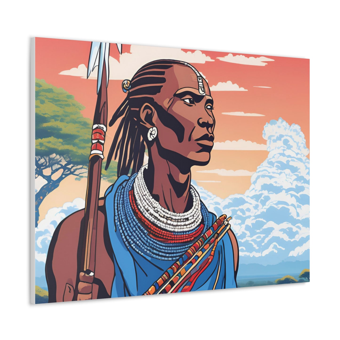 Canvas Gallery Wrap - African Warrior Artwork