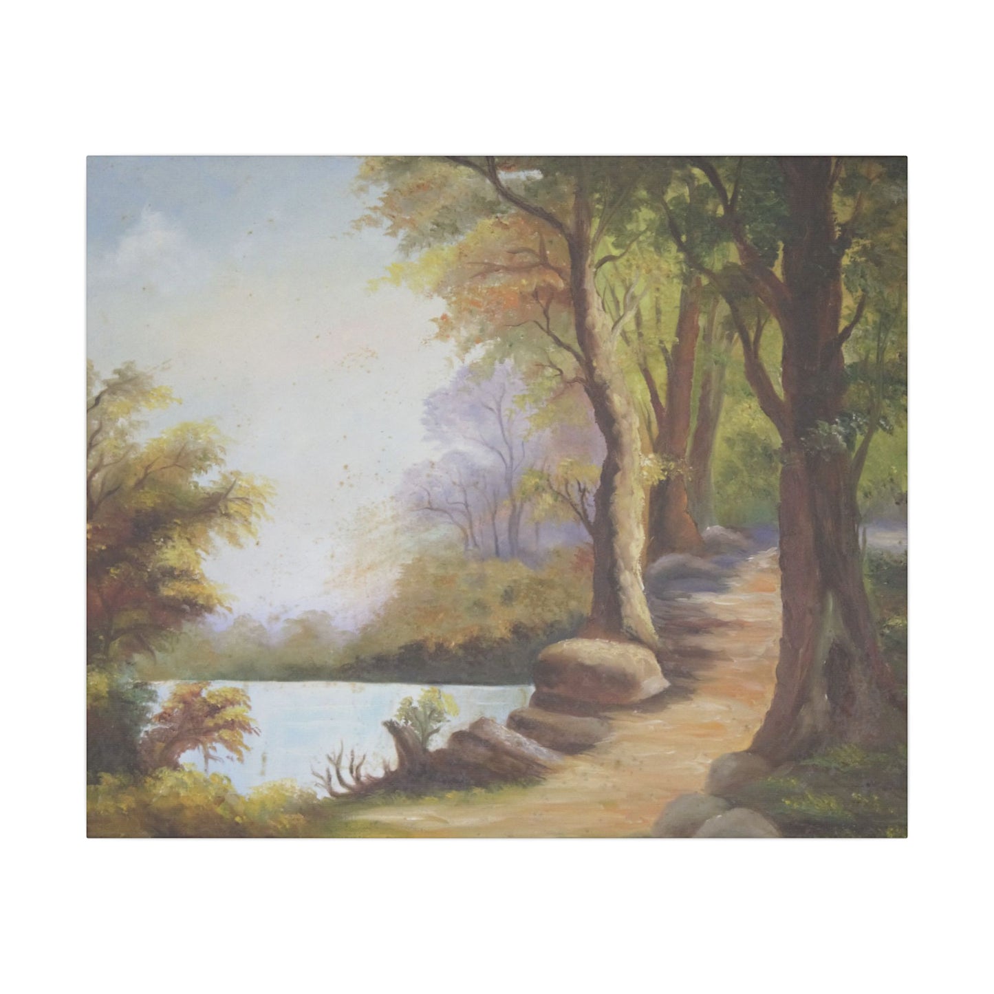 Serene Landscape Matte Canvas Wall Art - Tranquil Nature Decor