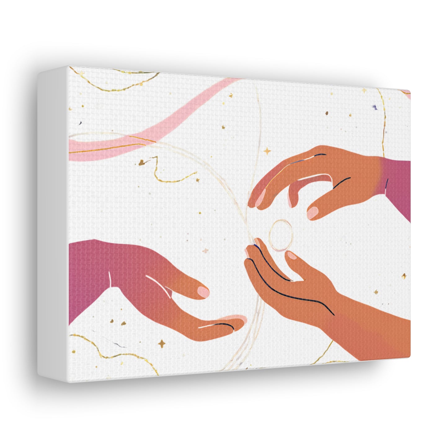 Artistic Canvas Wrap - Hands Reaching for Connection