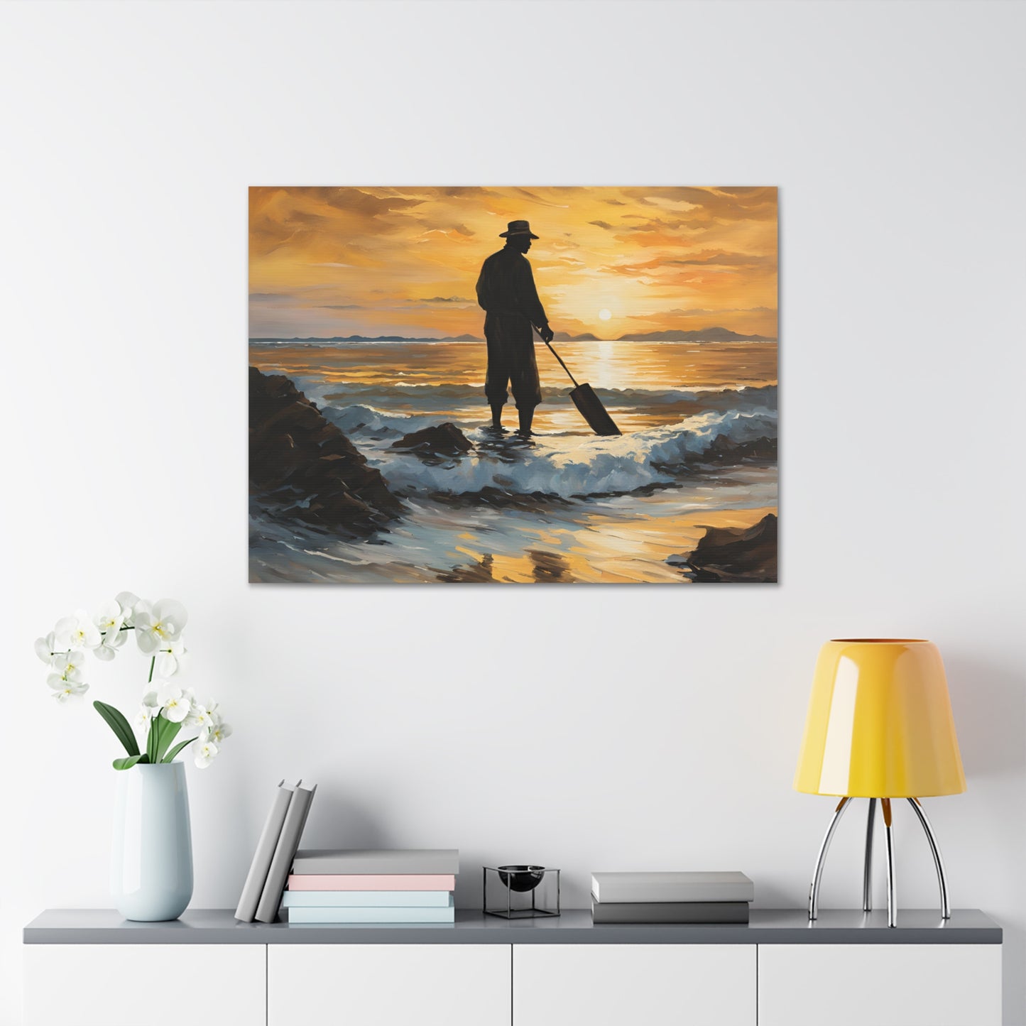 A Fisherman at Sunset