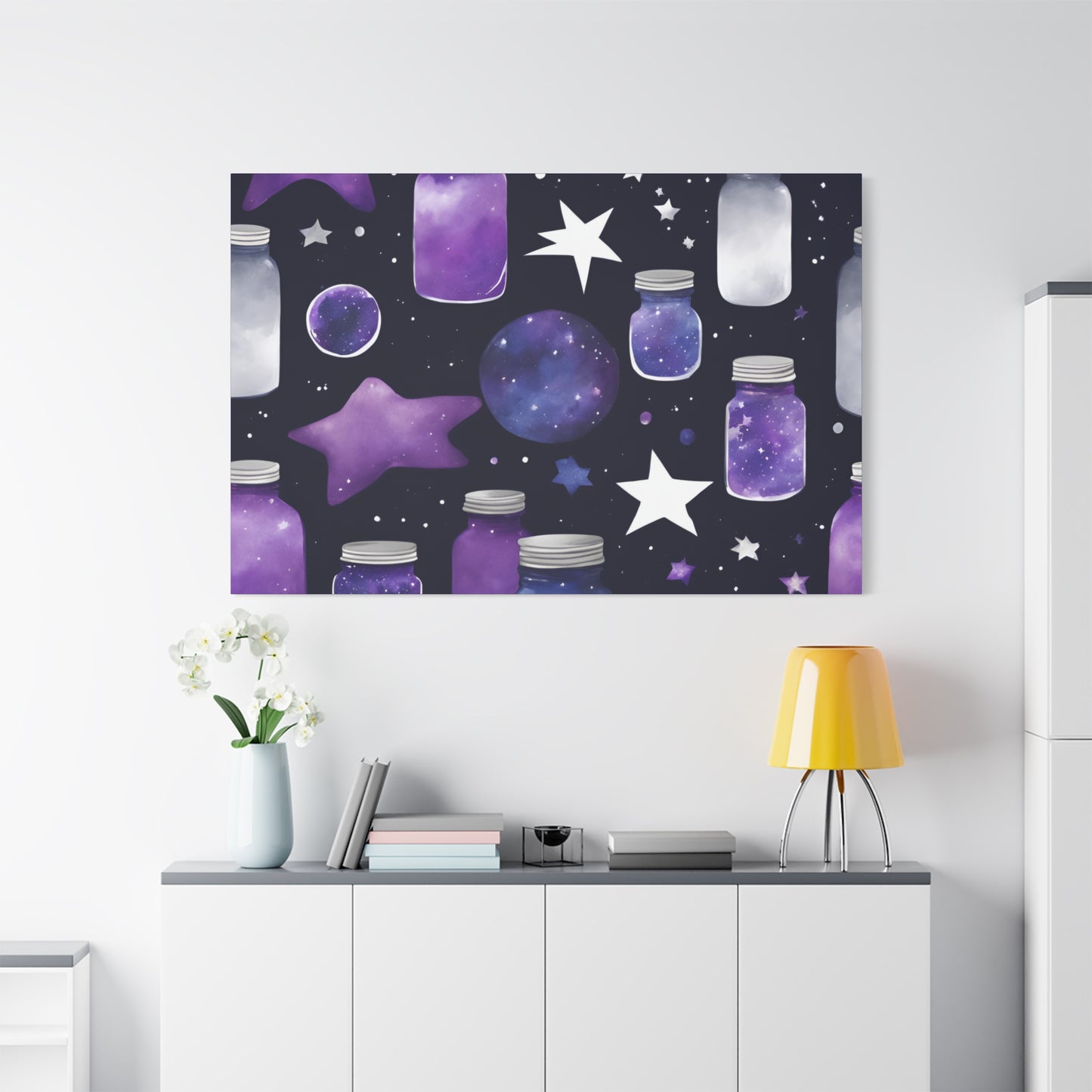 Dreamer's Cosmic Starry Night Canvas – Celestial Wall Art for Inspired Home Decor