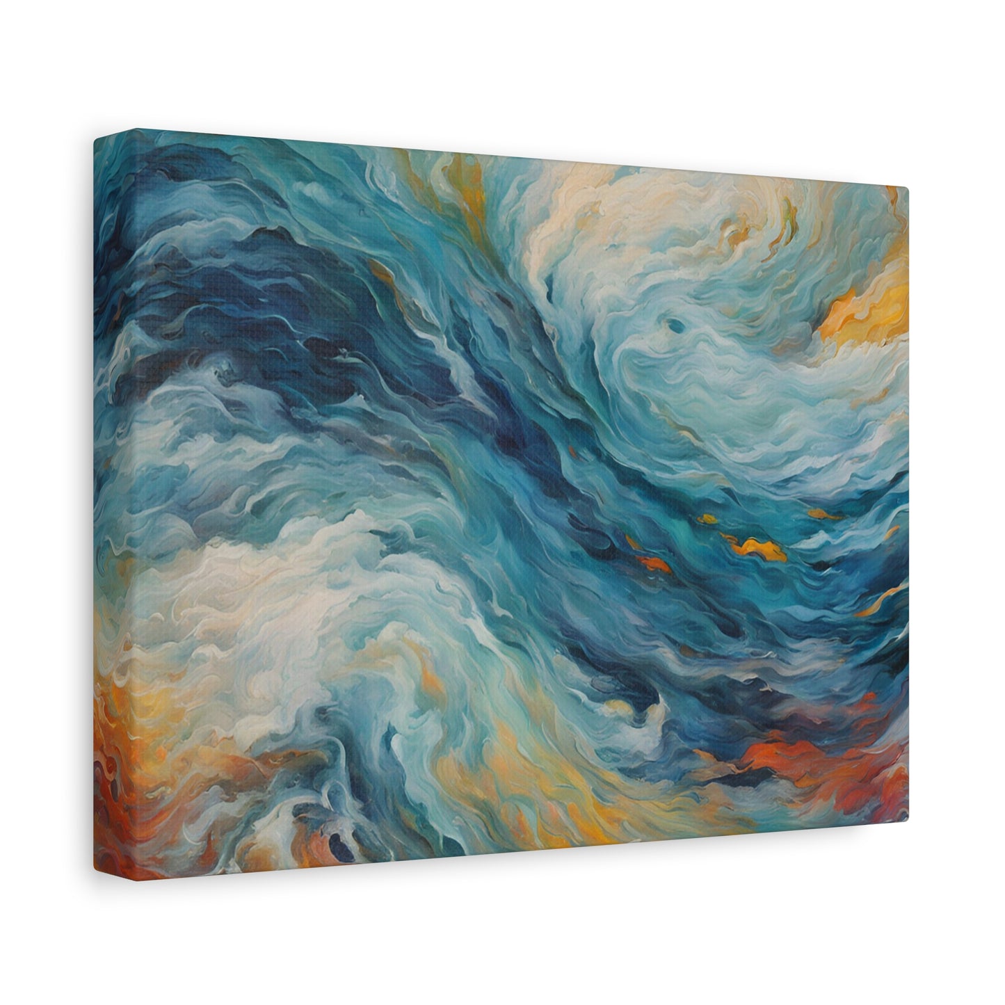 Abstract Ocean Wave Canvas Art