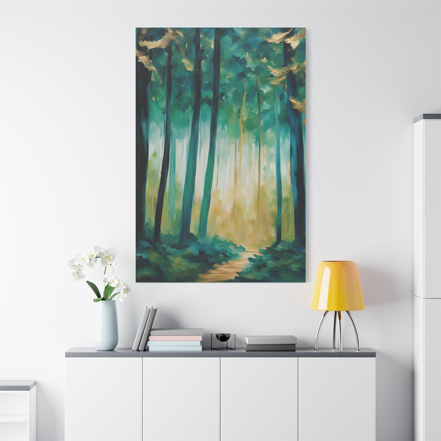 Serene Forest Canvas Wall Art – Tranquil Nature Landscape Print