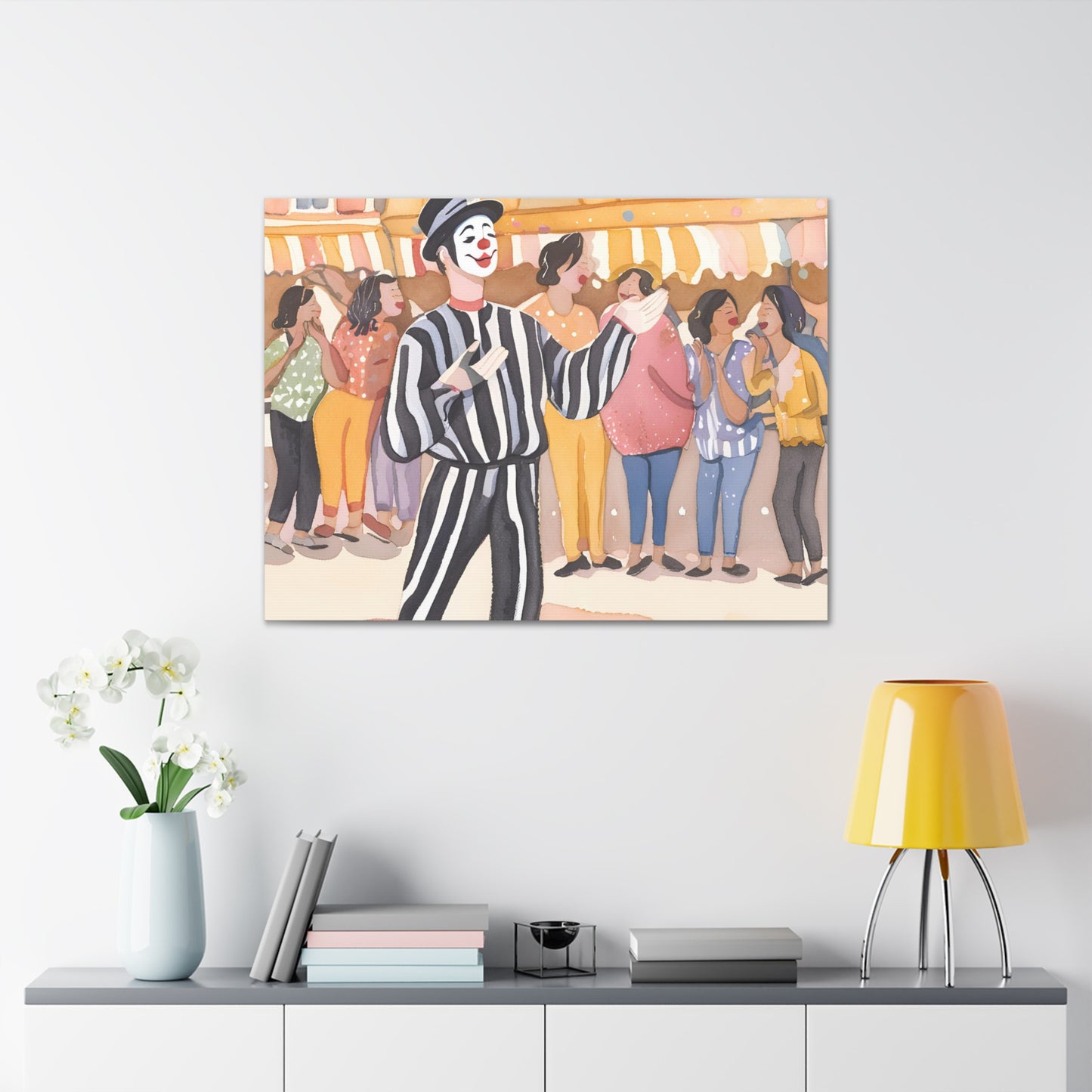 Street Performer Canvas Gallery Wrap – Playful Wall Art for Home Decor