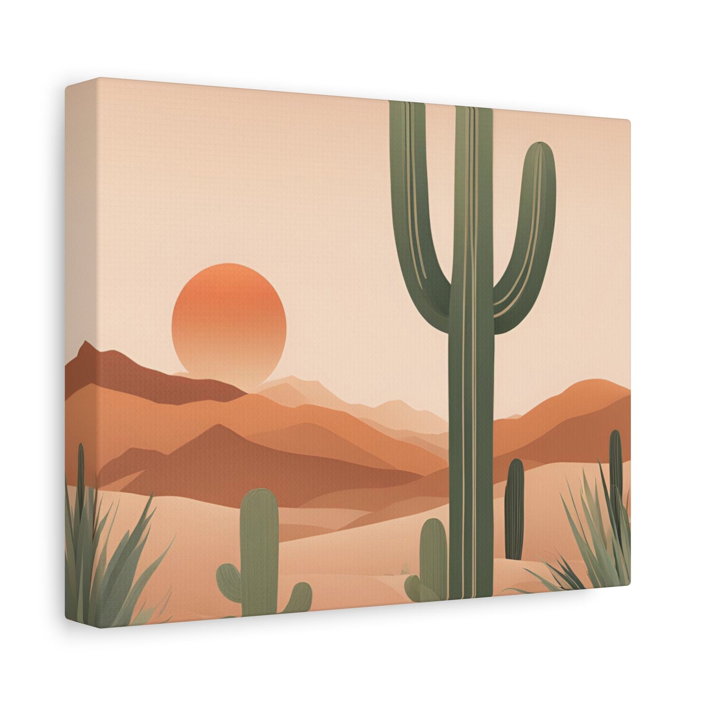 Desert Sunset Art Canvas - Stunning Landscape Wall Decor for Modern Homes