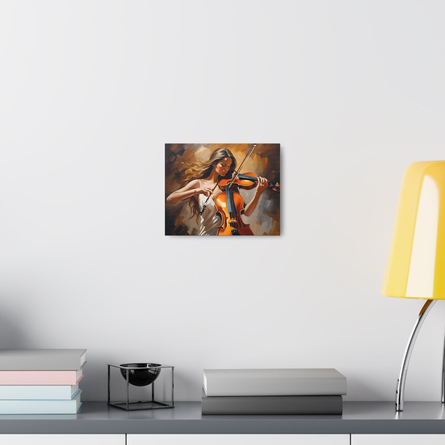 Elegant Violinist Canvas Gallery Wrap - Musical Art for Home Decor