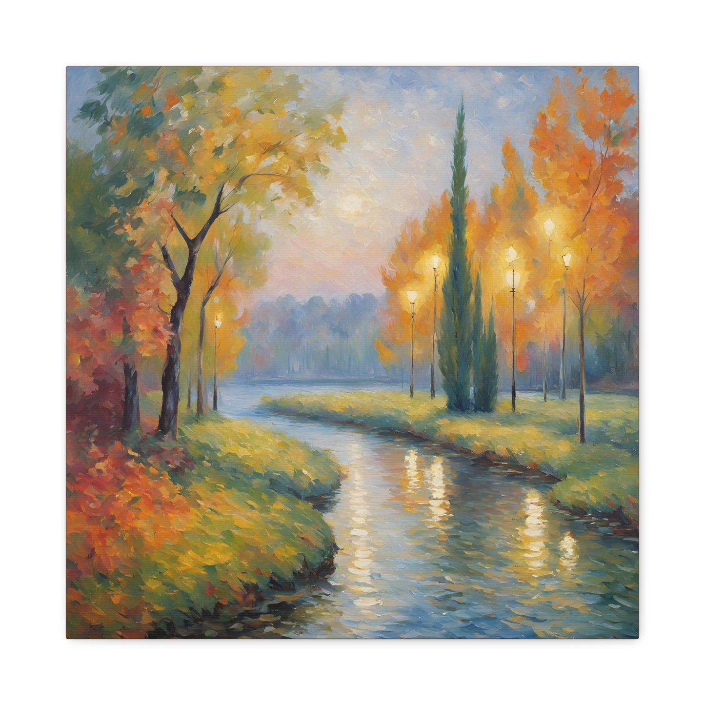 Autumn Landscape Canvas Wall Art - 1.25" Stretched Matte Print