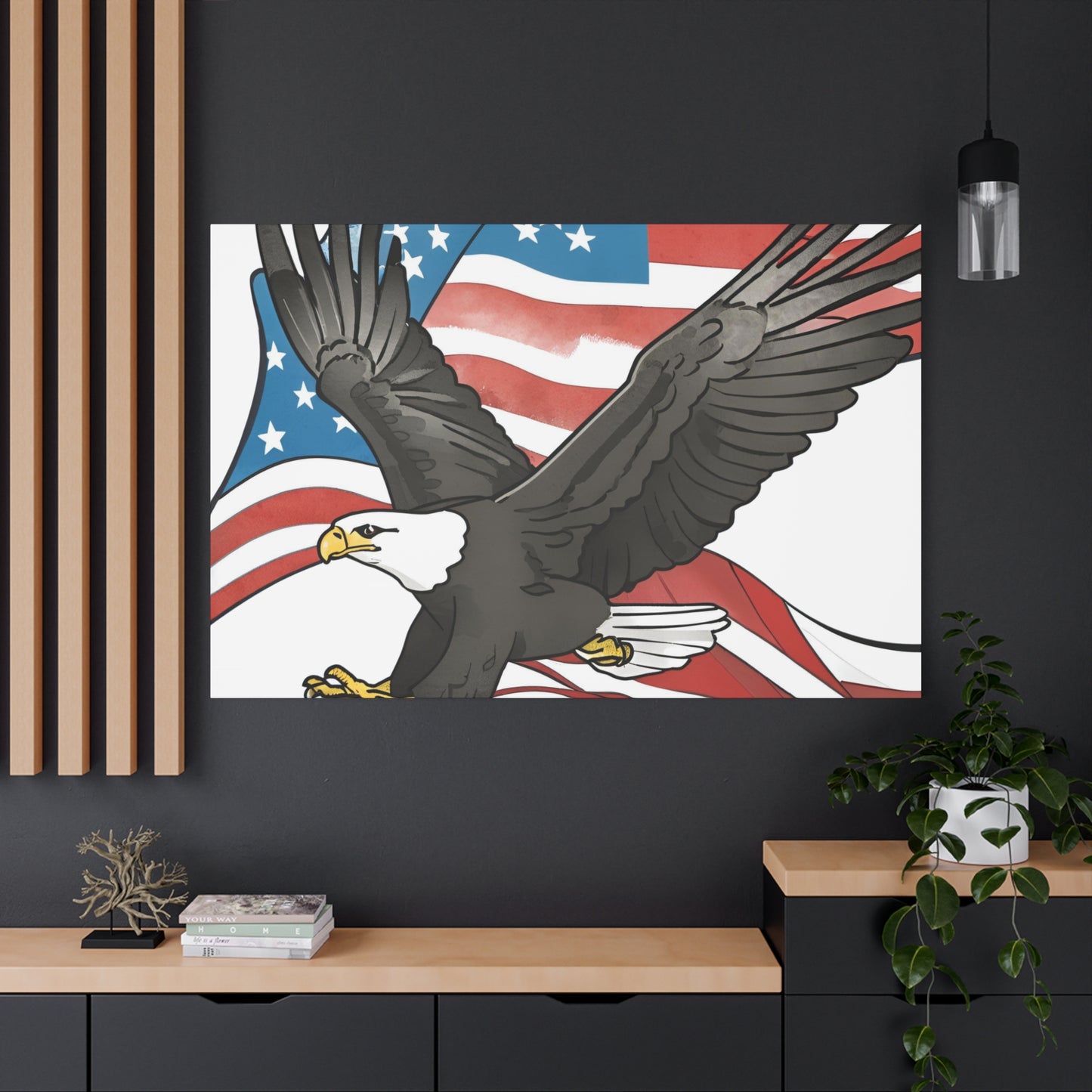 Patriotic Eagle Canvas Wall Art