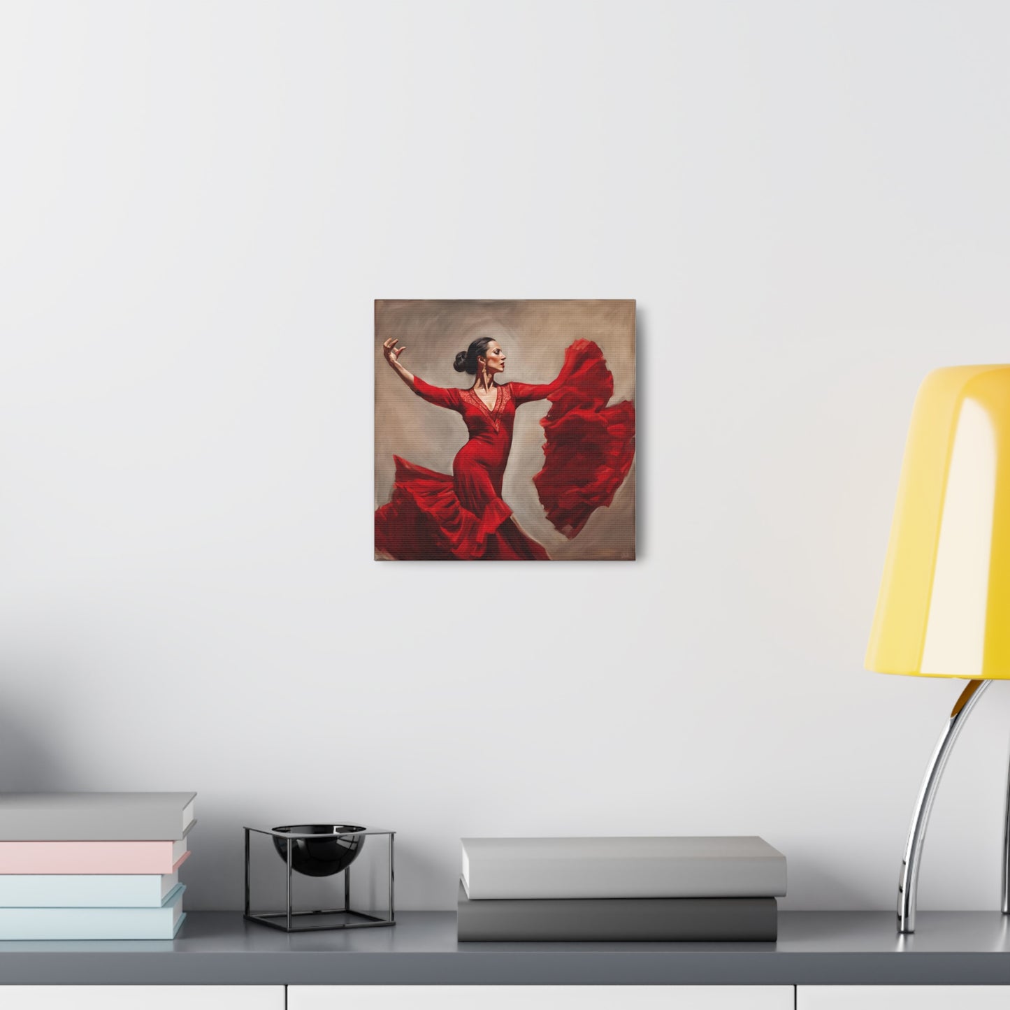 Elegant Flamenco Dancer Canvas Gallery Wrap - Vibrant Wall Art for Dance Lovers