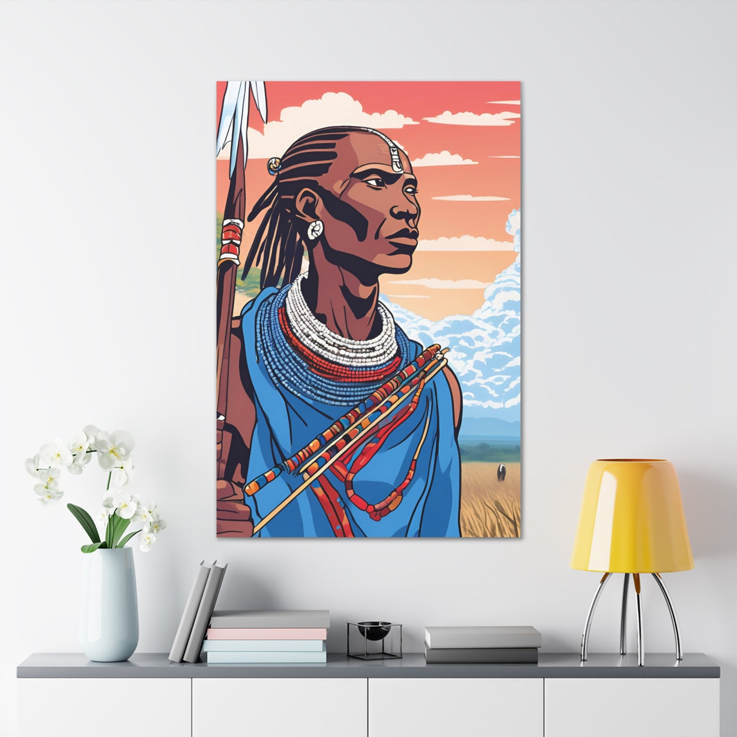 Canvas Gallery Wrap - African Warrior Artwork