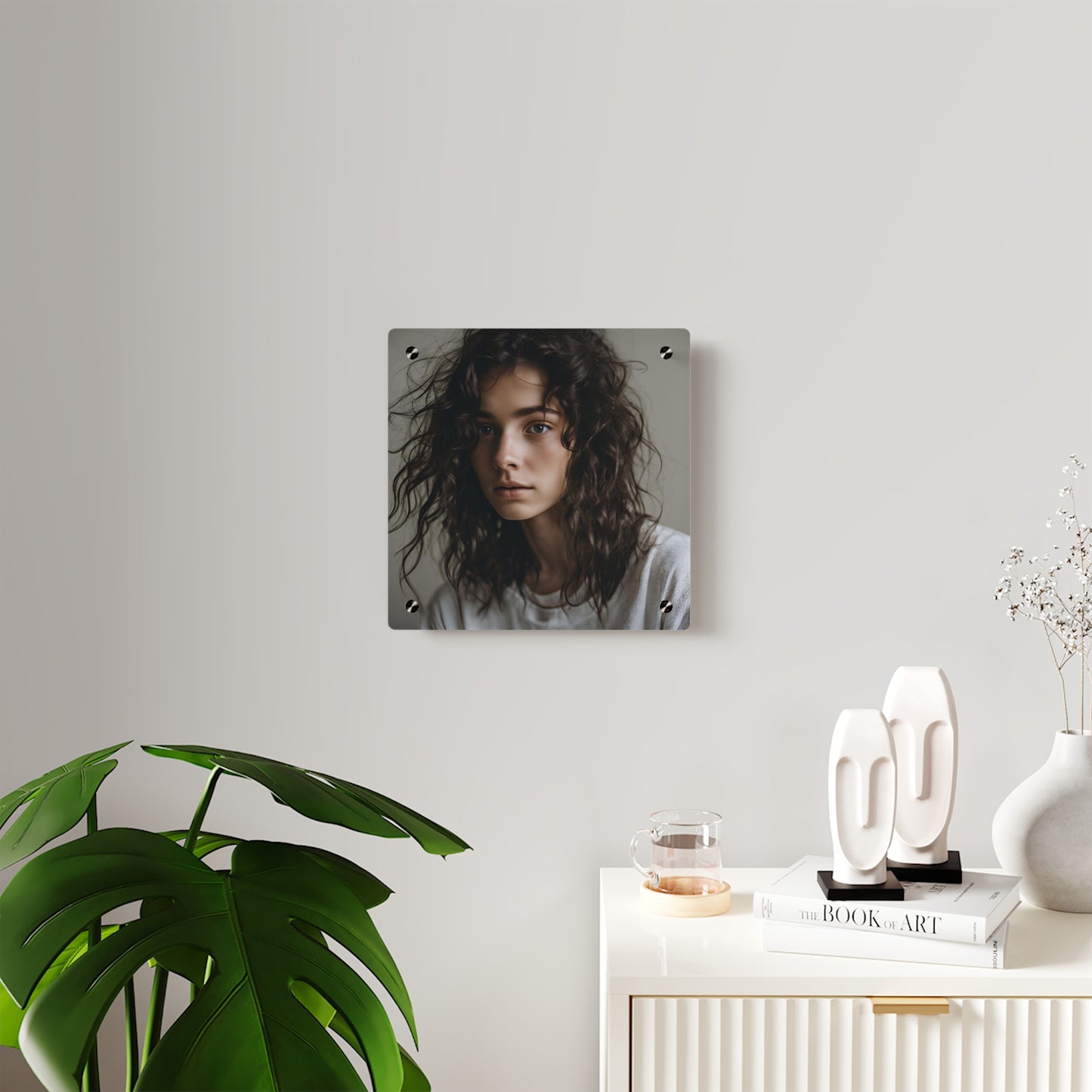 Modern Acrylic Wall Art - Elegant Portrait Panel for Home Decor