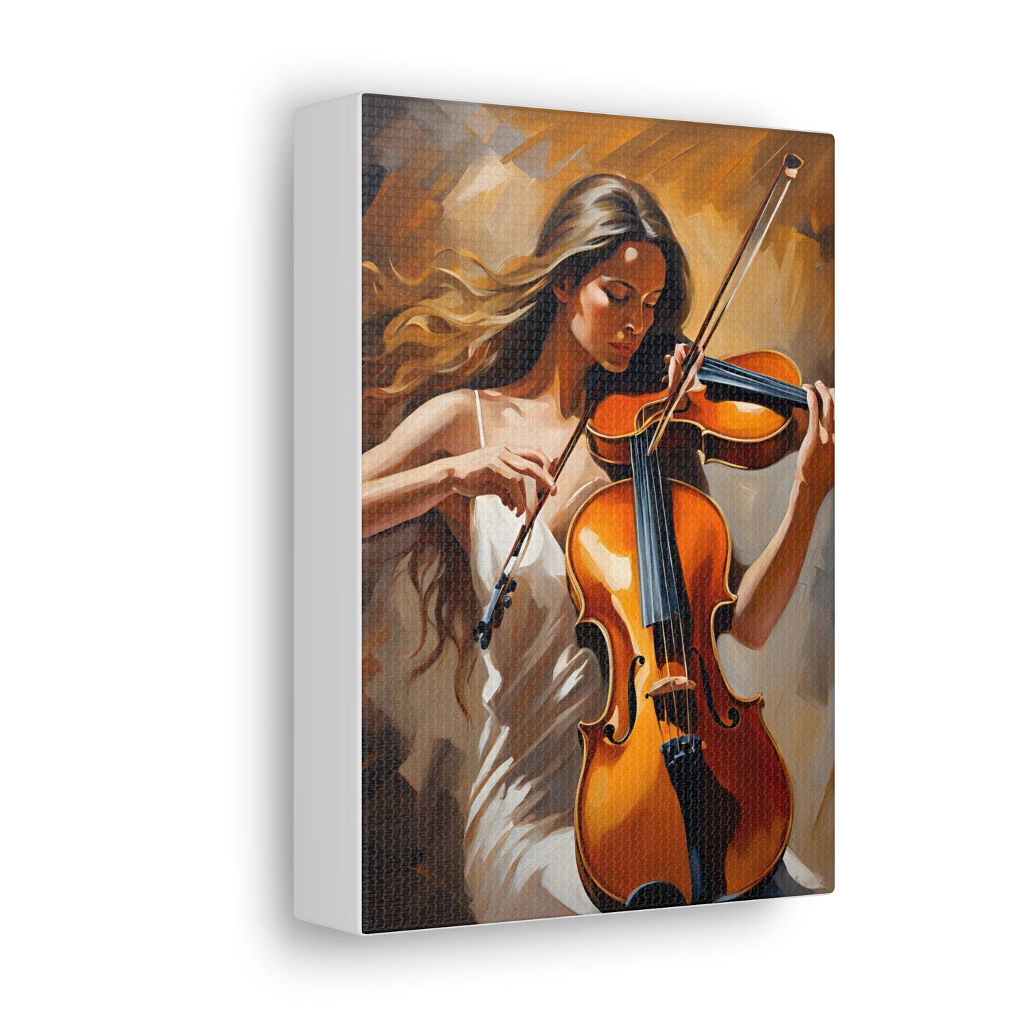 Elegant Violinist Canvas Gallery Wrap - Musical Art for Home Decor