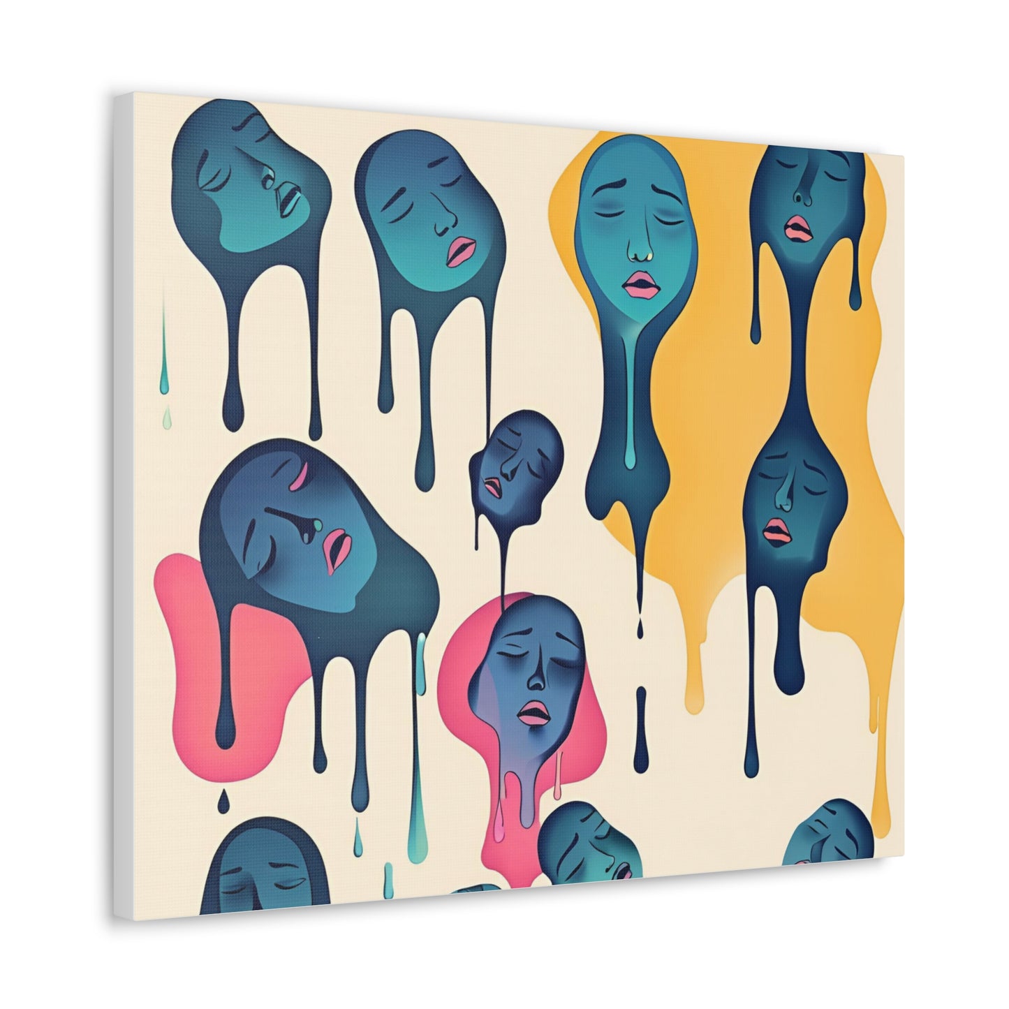 Melting Faces Canvas Gallery Wraps - Abstract Art for Modern Spaces