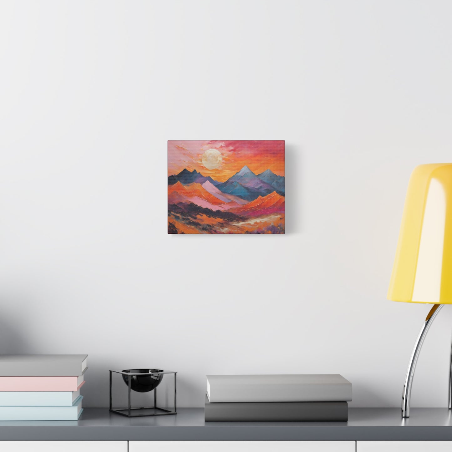 Mountain Sunset Canvas Art - Vibrant Landscape Wall Decor | Crafted Canvass