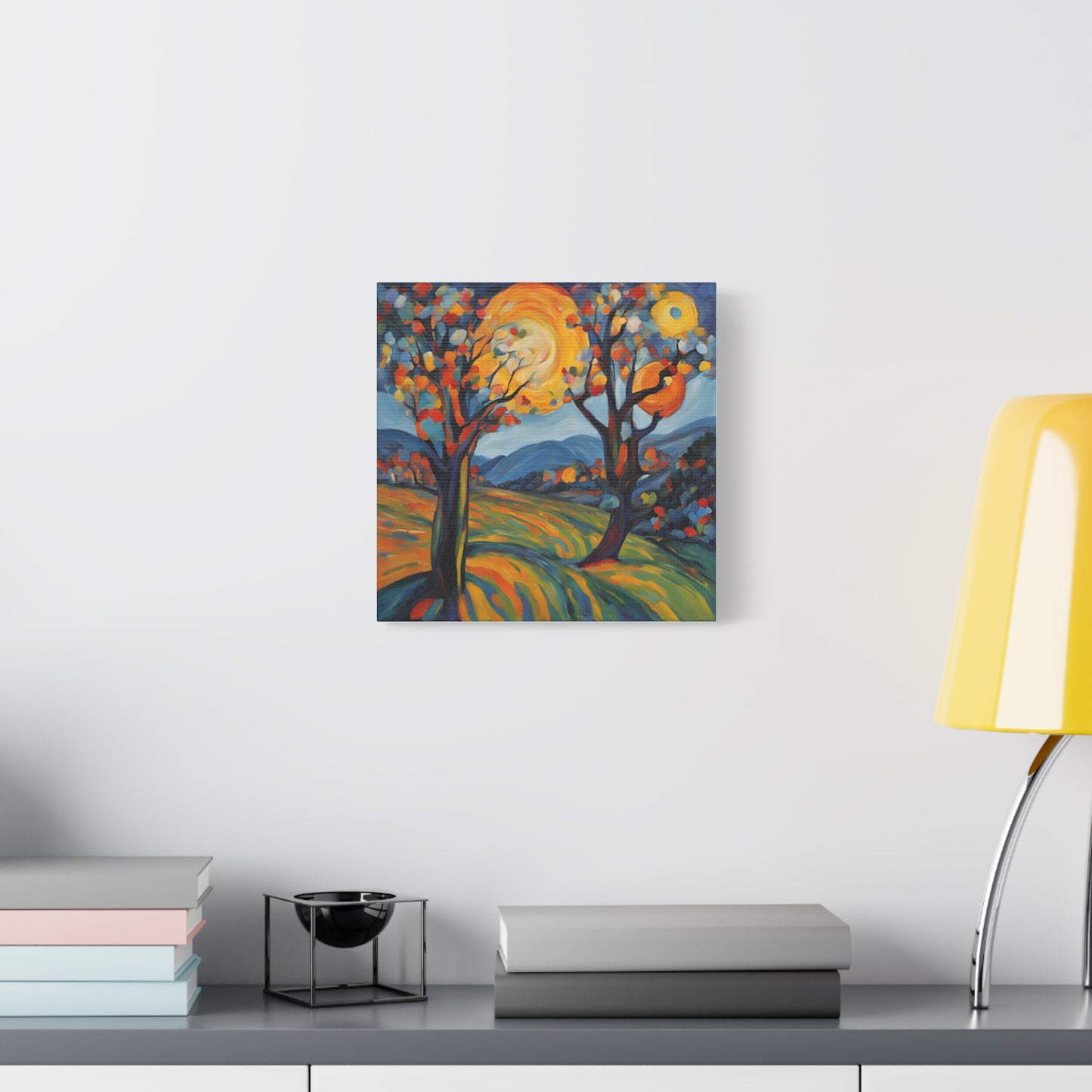 Colorful Expressionism Tree Canvas Art - Matte Stretched Wall Decor