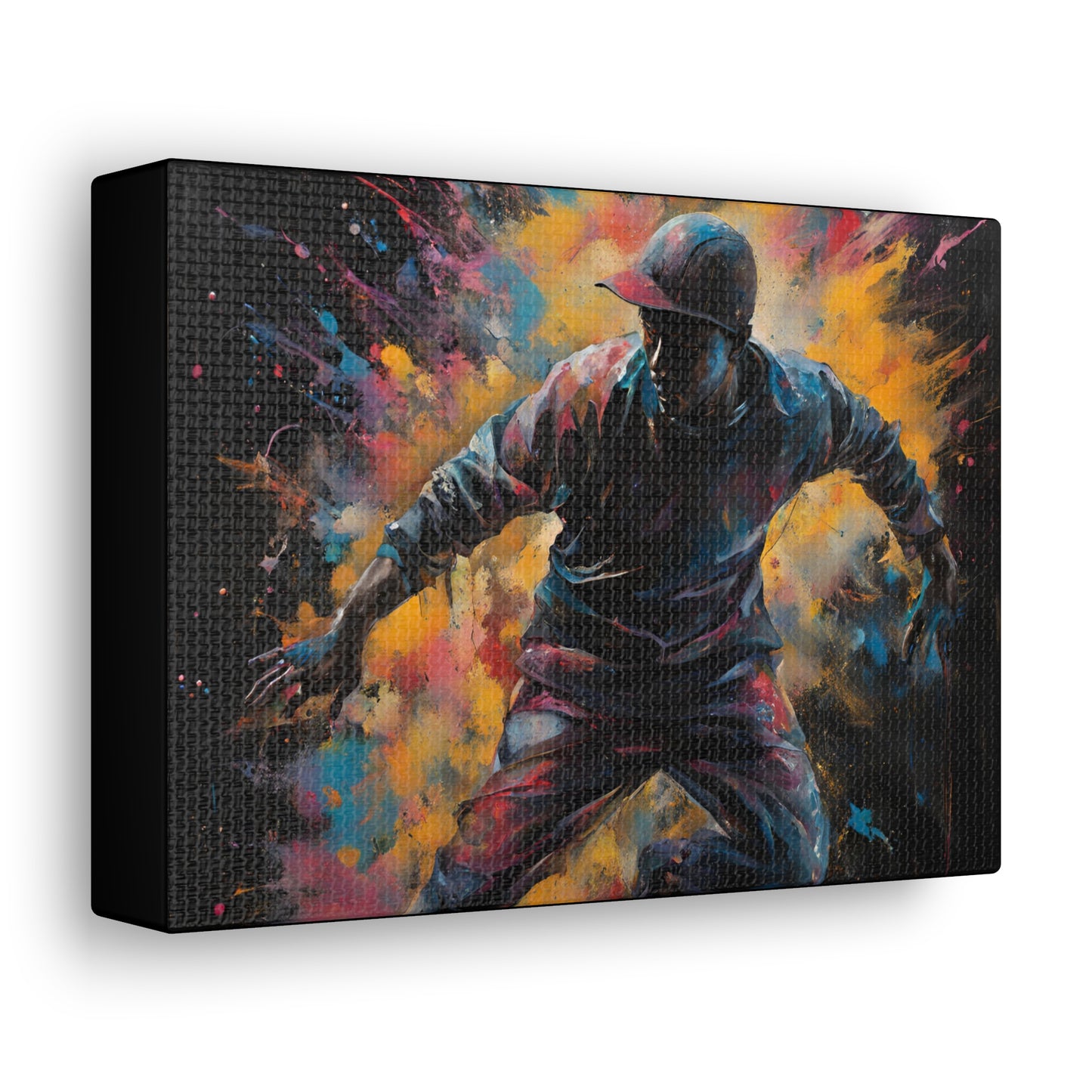 Canvas Wraps - Dynamic Street Performer Urban Art Design