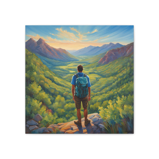 Adventure Landscape Canvas Print - Nature Hike Wall Art for Outdoor Enthusiasts