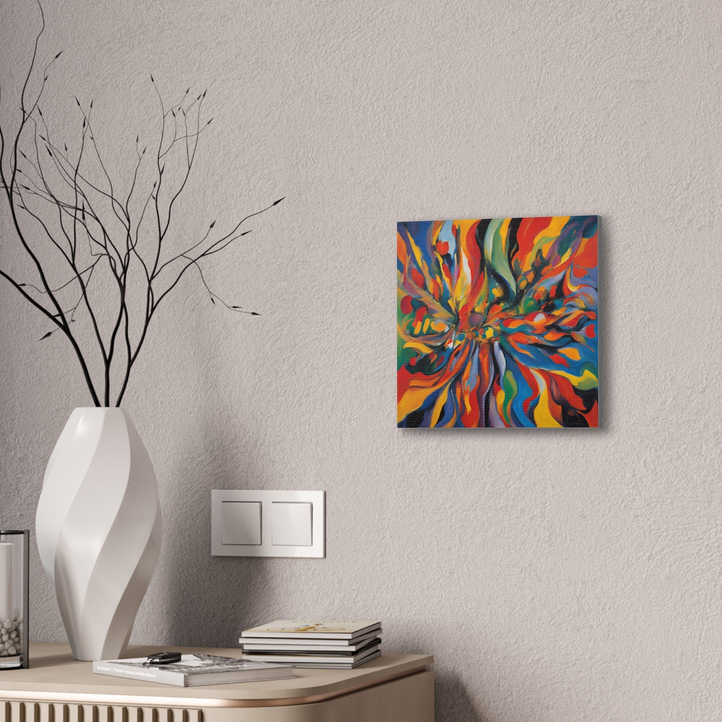 Vibrant Expressionism Canvas Art - Colorful Stretched Wall Decor