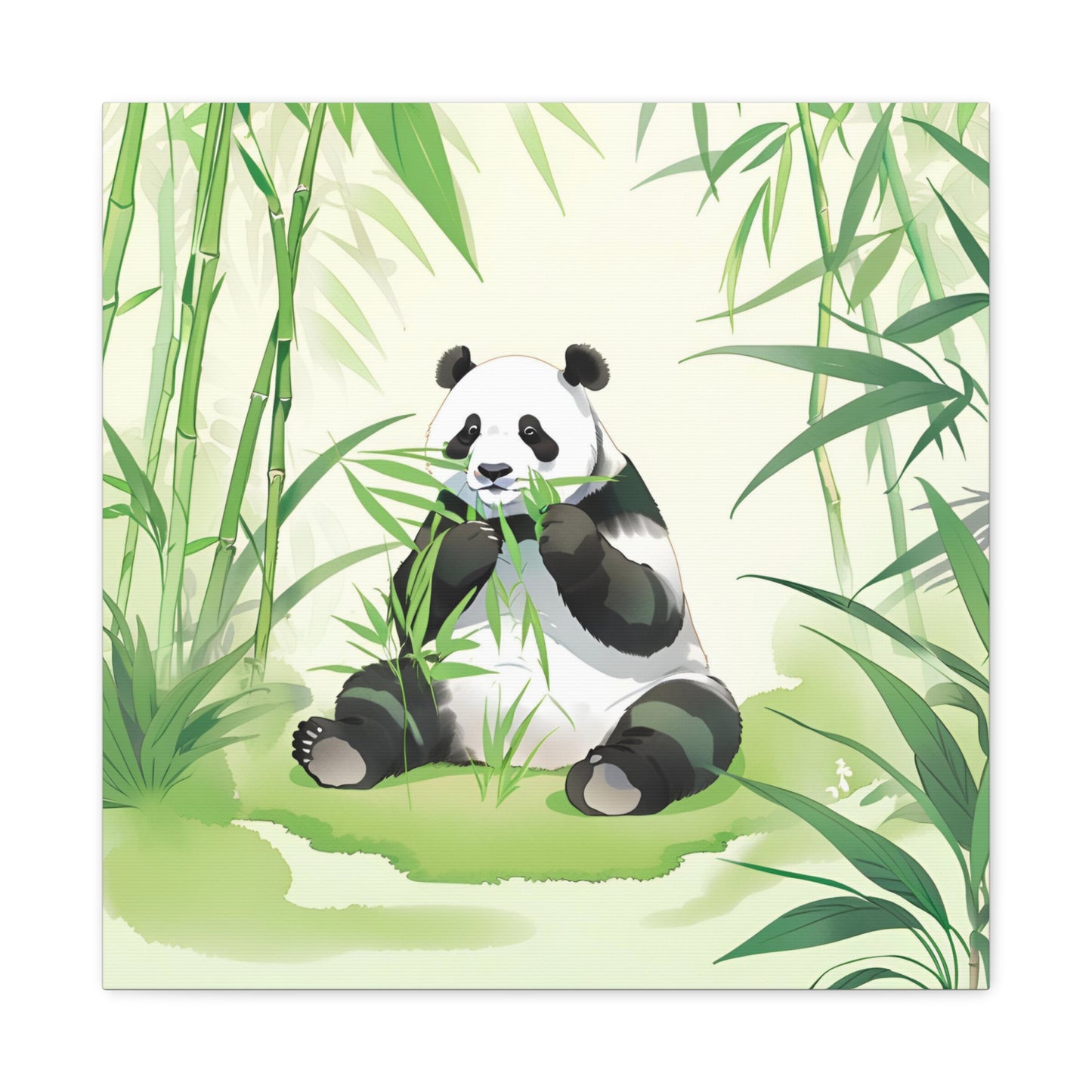 Whimsical Panda Canvas Art - Tranquil Nature Wall Decor