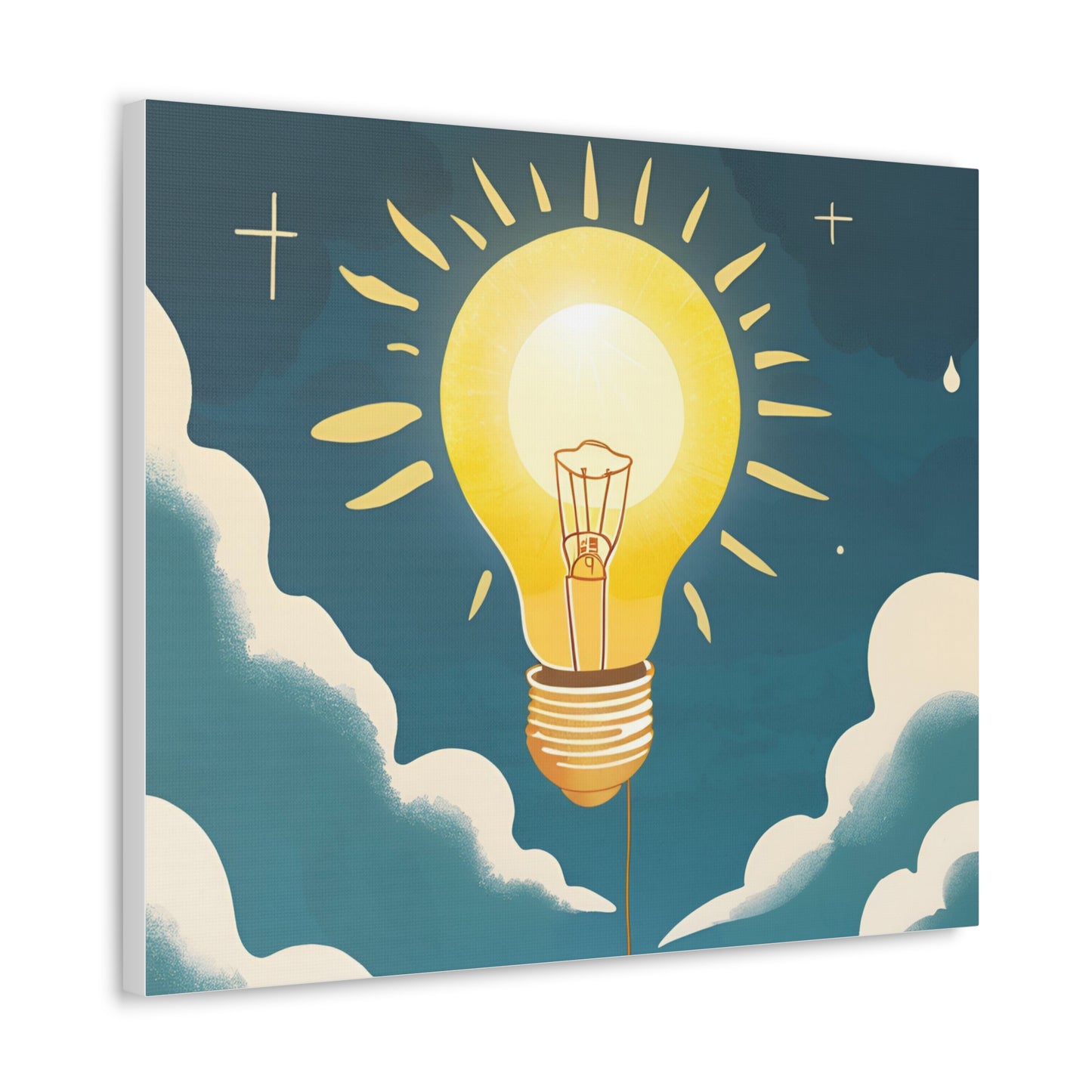 Canvas Gallery Wrap - The Sun as a Lightbulb Wall Art