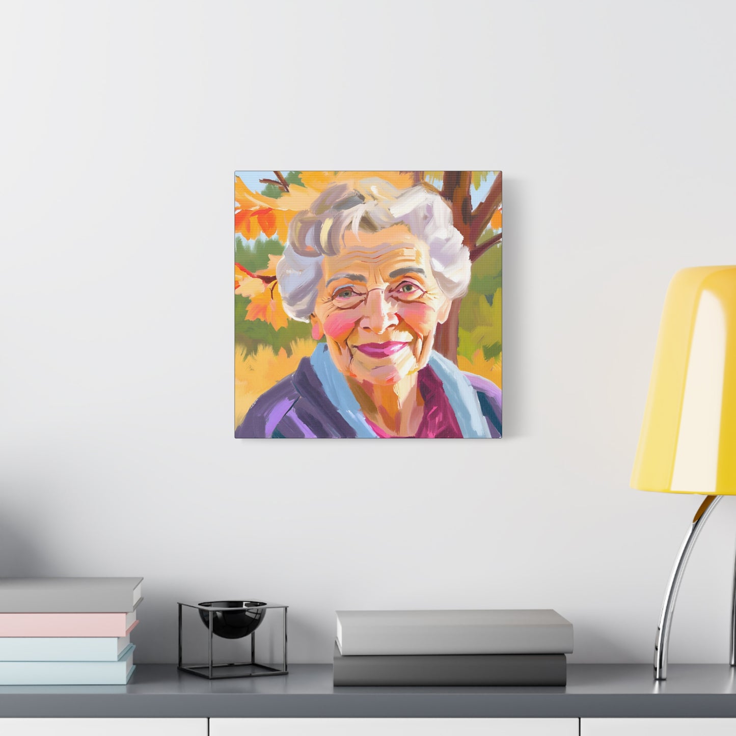 Inspirational Grandma Canvas Art - 12x12" Stretched Wall Decor for Family Love