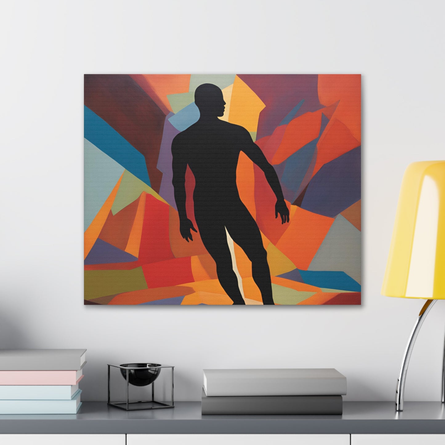 Abstract Canvas Gallery Wrap Shadow vs. Reality - Silhouette Art for Home Decor